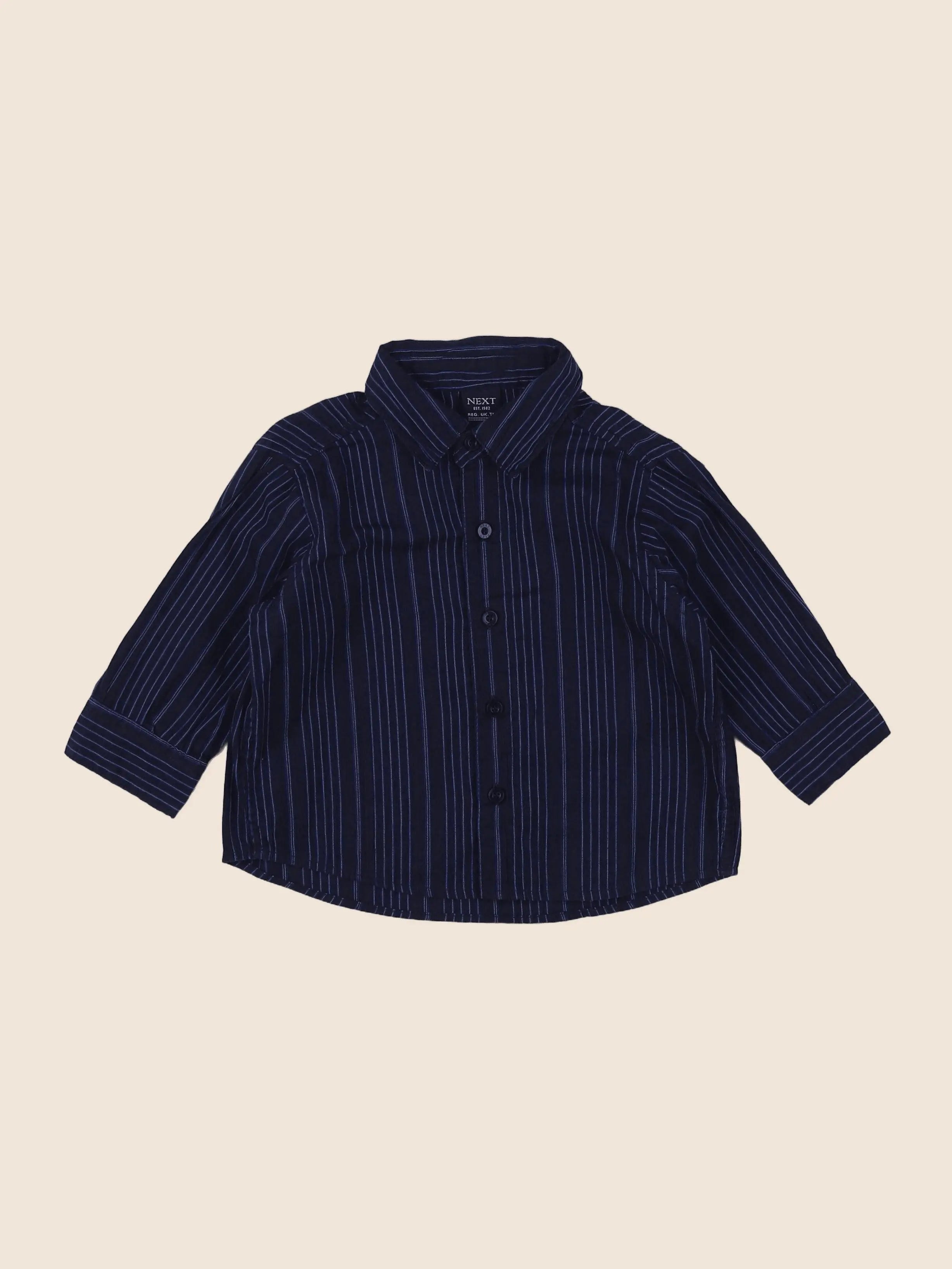 Next - chemise bleu - 3/6 mois