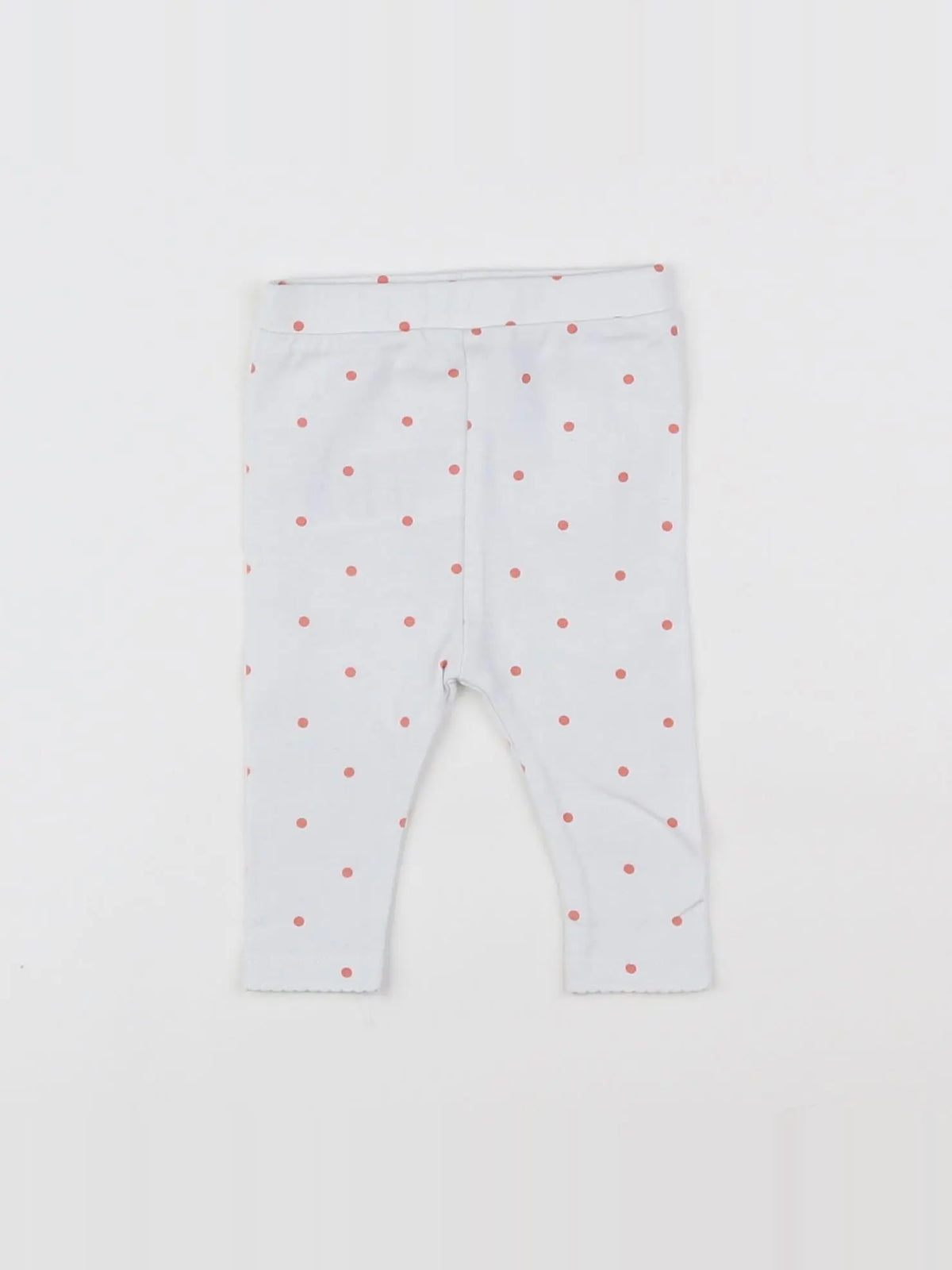 Vertbaudet - legging blanc, rose - 1 mois