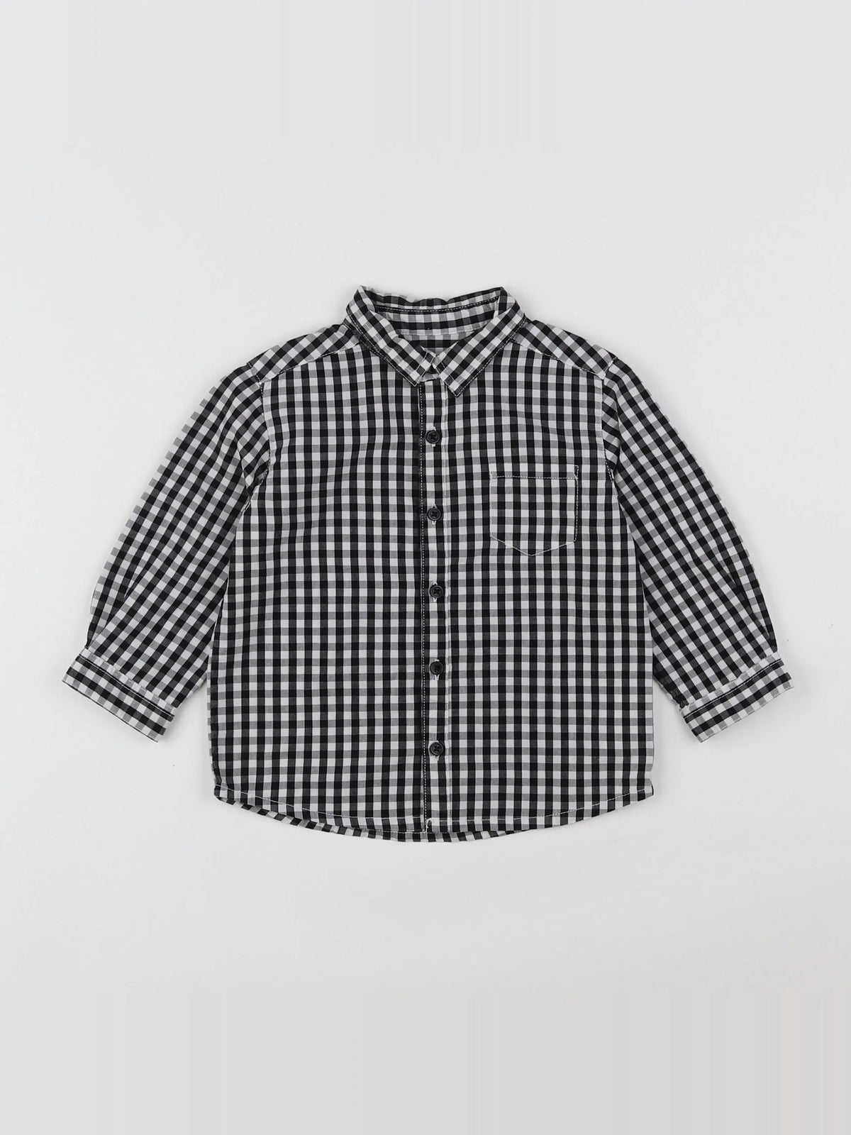 Boutchou - chemise noir - 12 mois