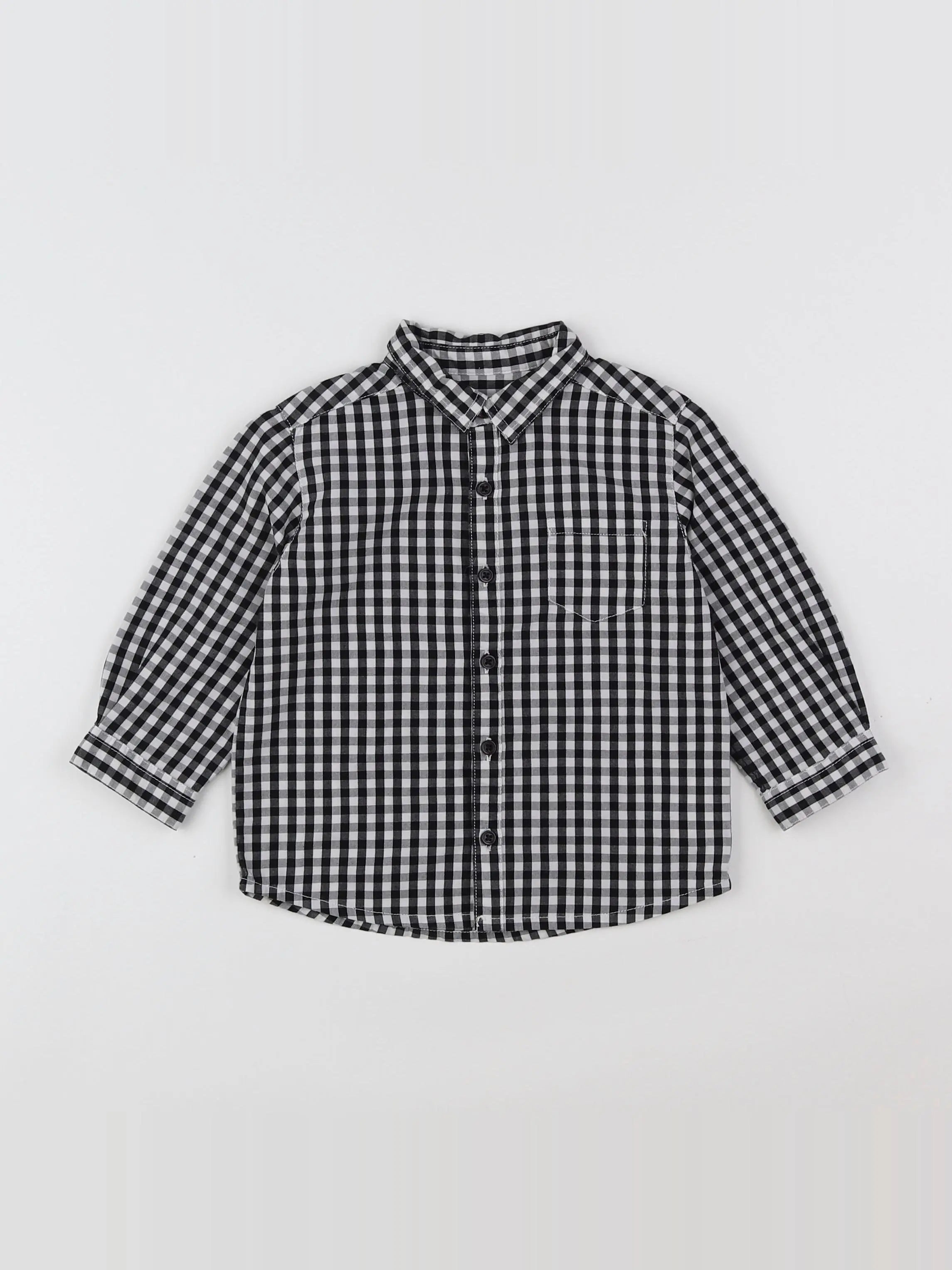 Boutchou - chemise noir - 12 mois