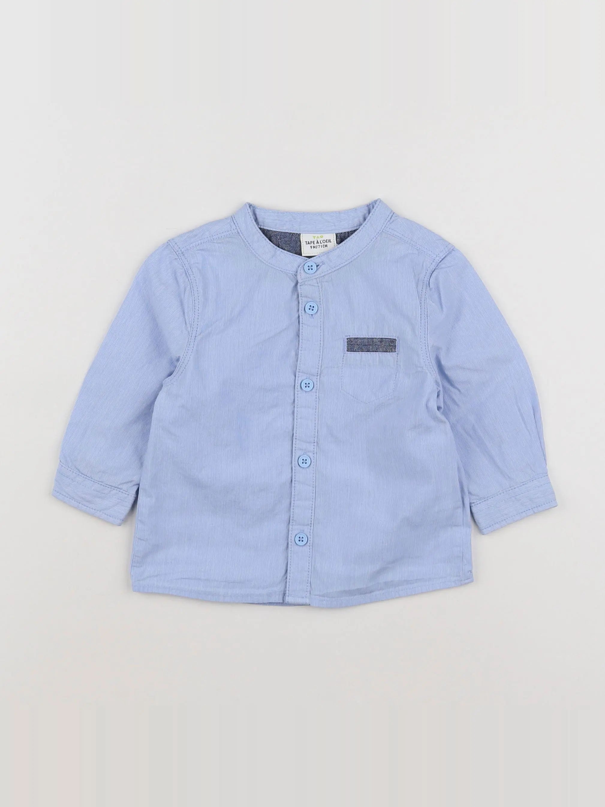 Tape à l'oeil - chemise bleu - 9 mois