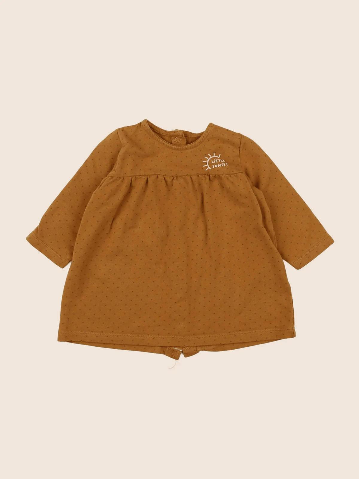 Vertbaudet - robe marron - 12 mois