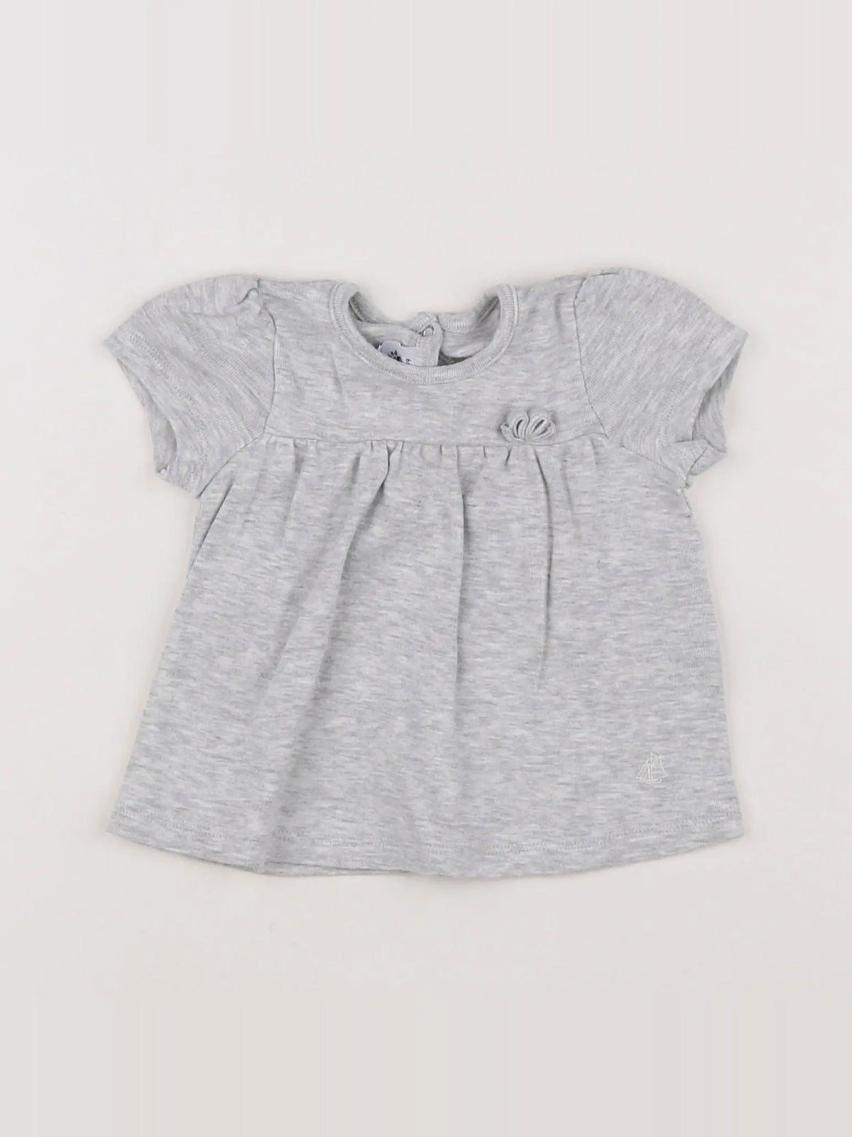 Petit Bateau - tee-shirt gris - 6 mois