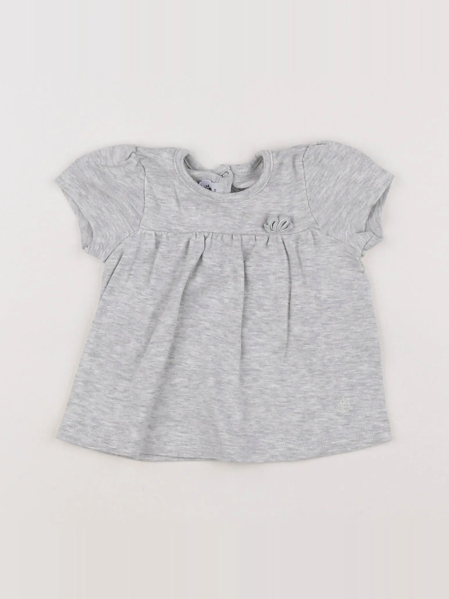 Petit Bateau - tee-shirt gris - 6 mois