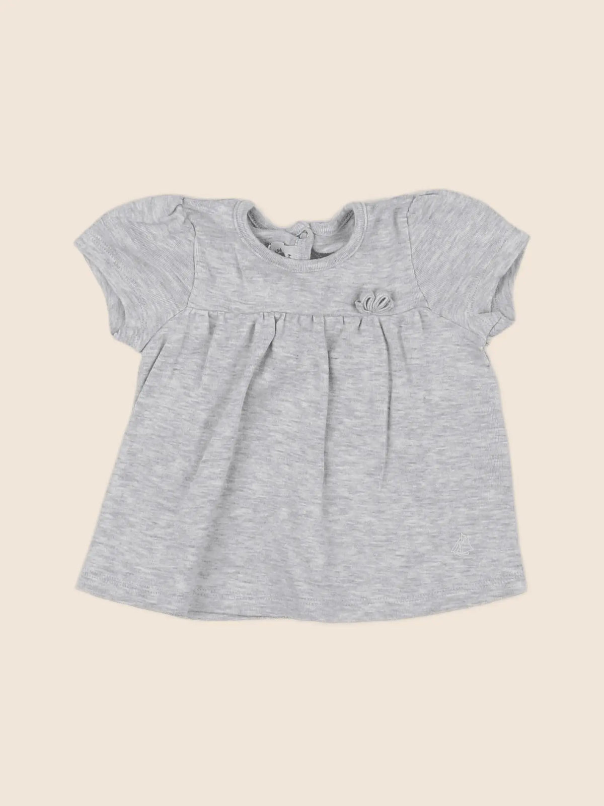 Petit Bateau - tee-shirt gris - 6 mois