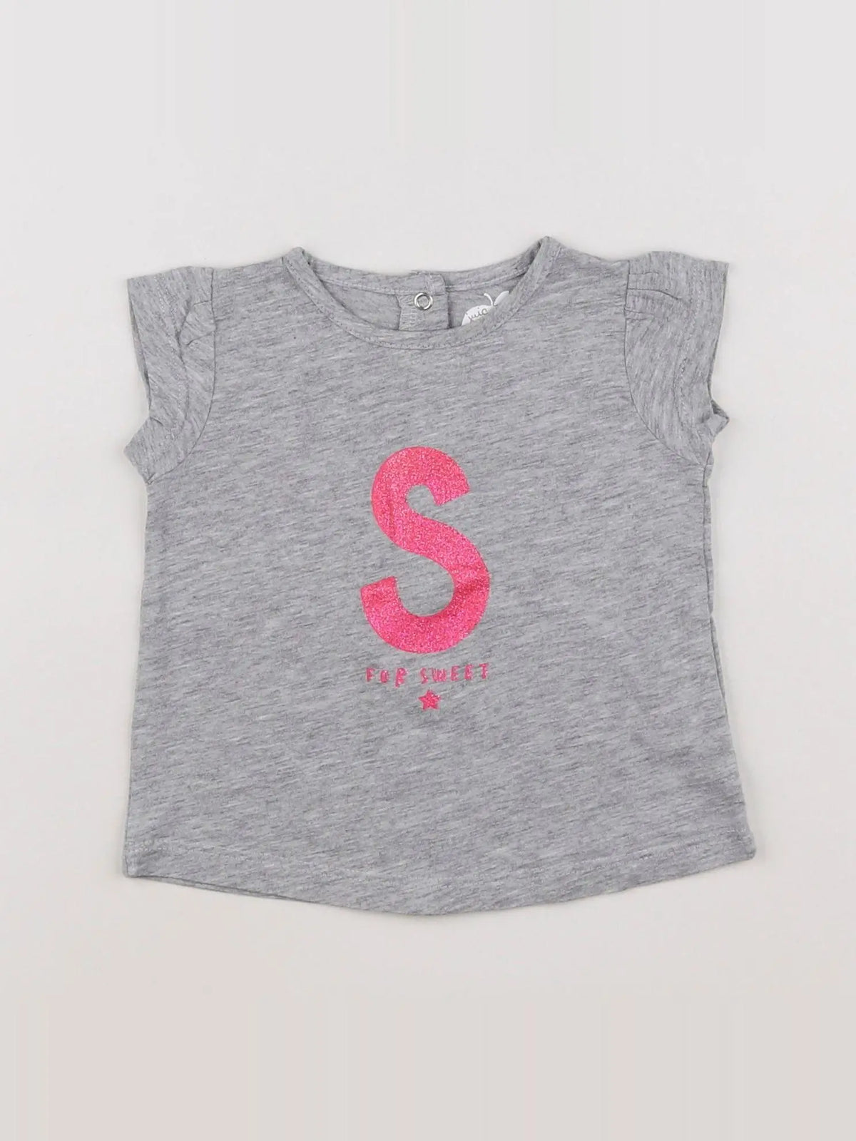 Tape à l'oeil - tee-shirt gris, rose - 6 mois