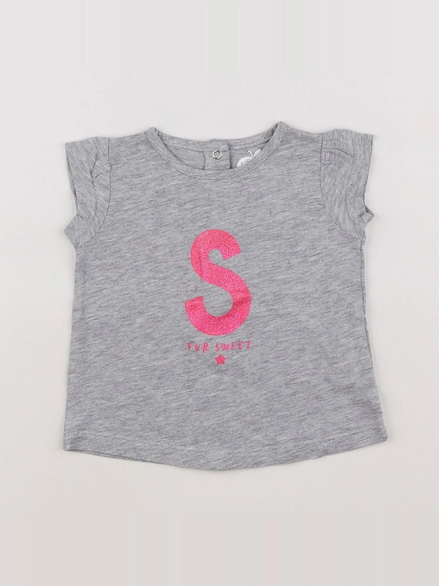 Tape à l'oeil - tee-shirt gris, rose - 6 mois