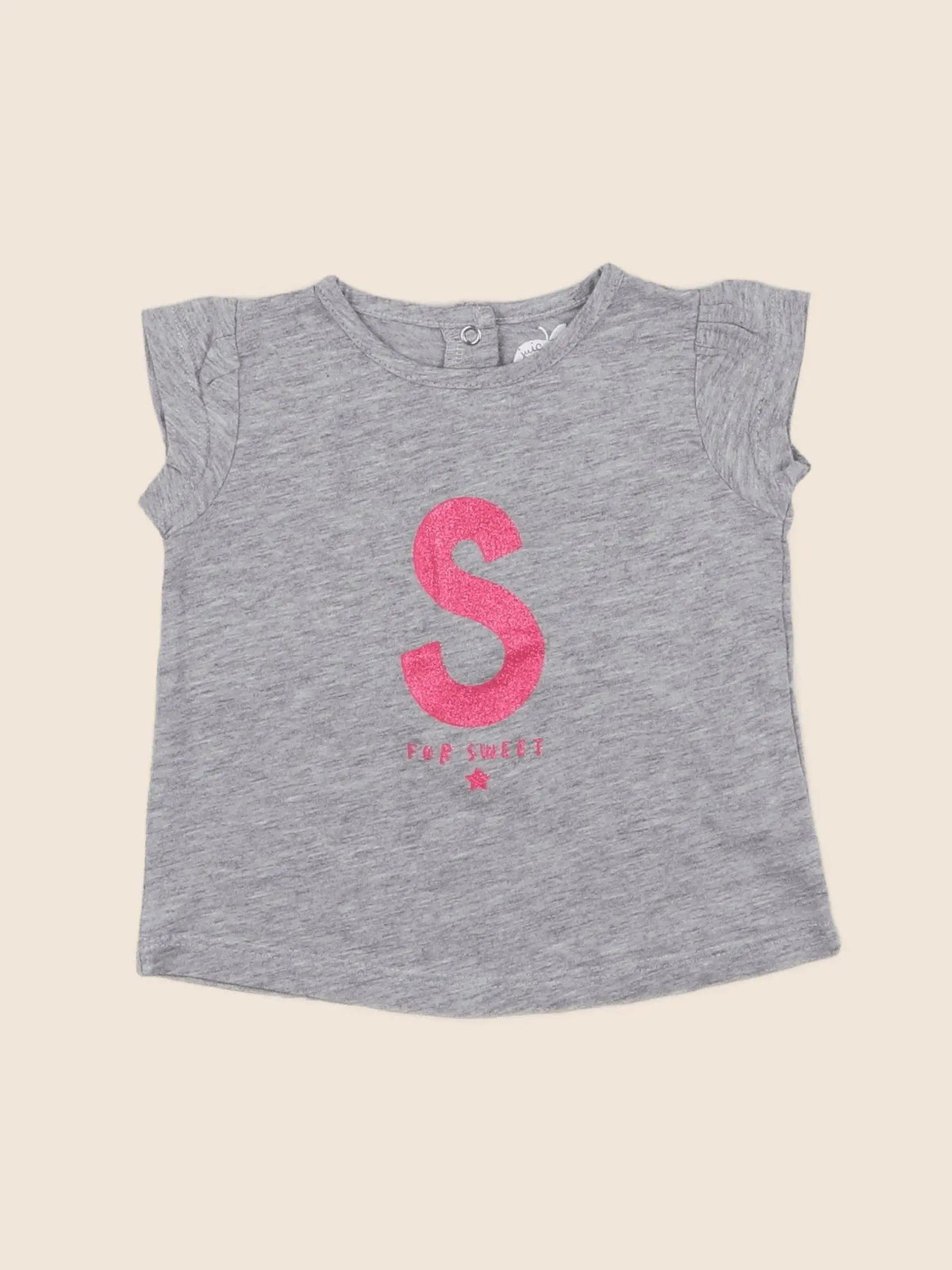 Tape à l'oeil - tee-shirt gris, rose - 6 mois