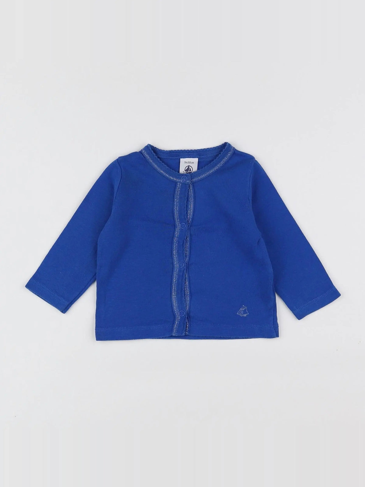 Petit Bateau - tee-shirt bleu - 3 mois