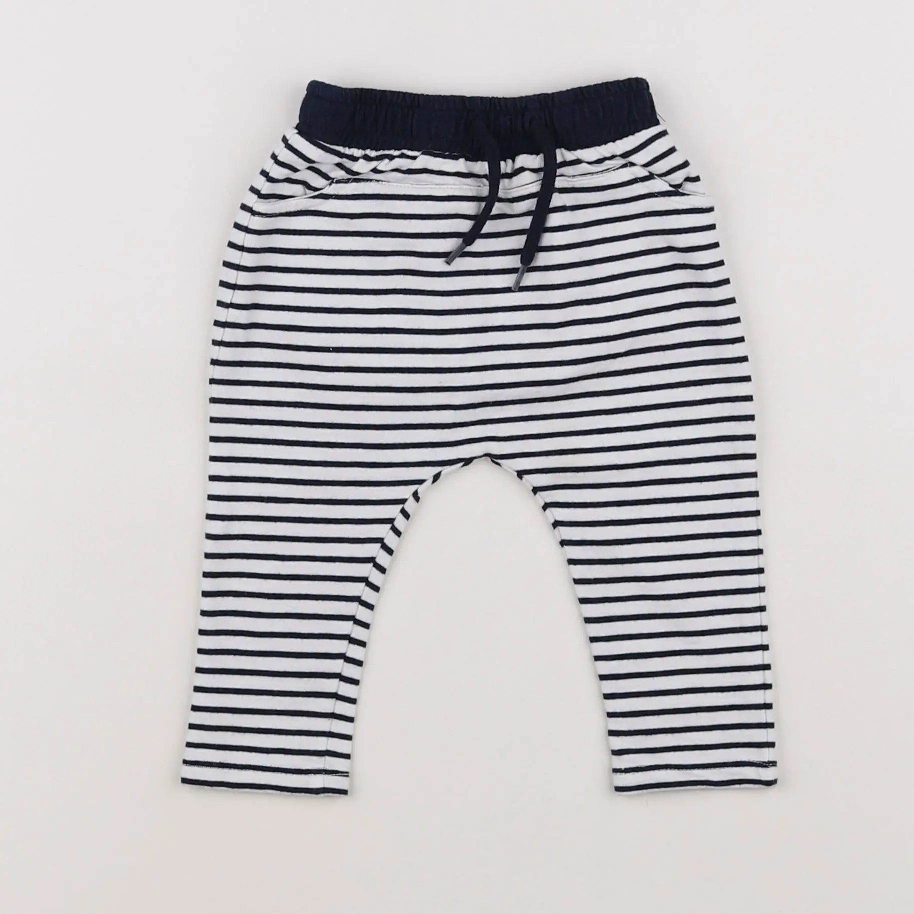 Vertbaudet - jogging bleu, blanc - 6 mois
