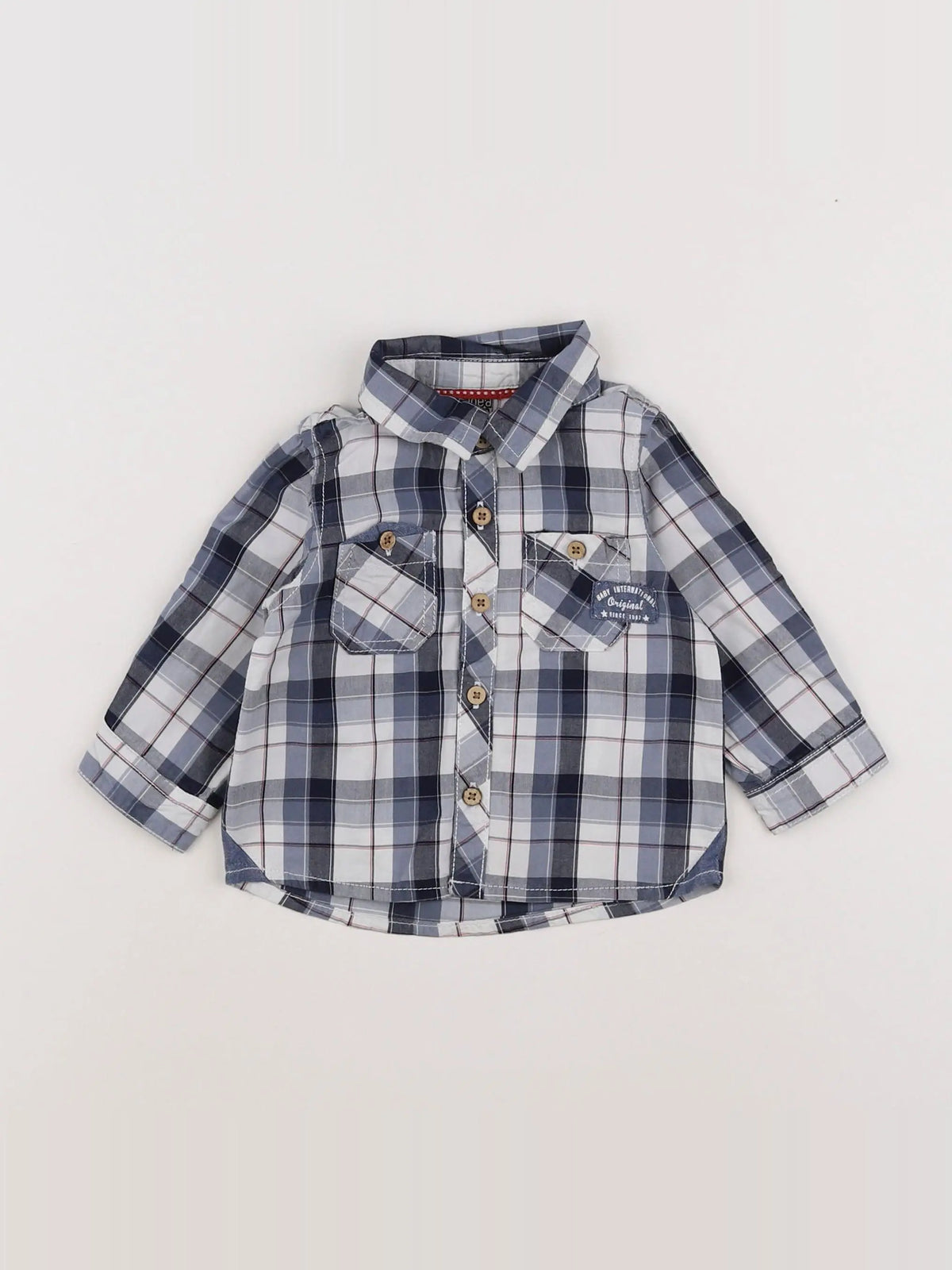 Tape à l'oeil - chemise blanc, bleu - 6 mois