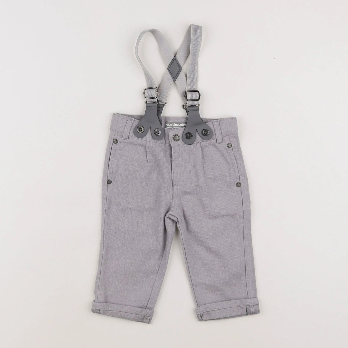 Vertbaudet - pantalon gris - 6 mois