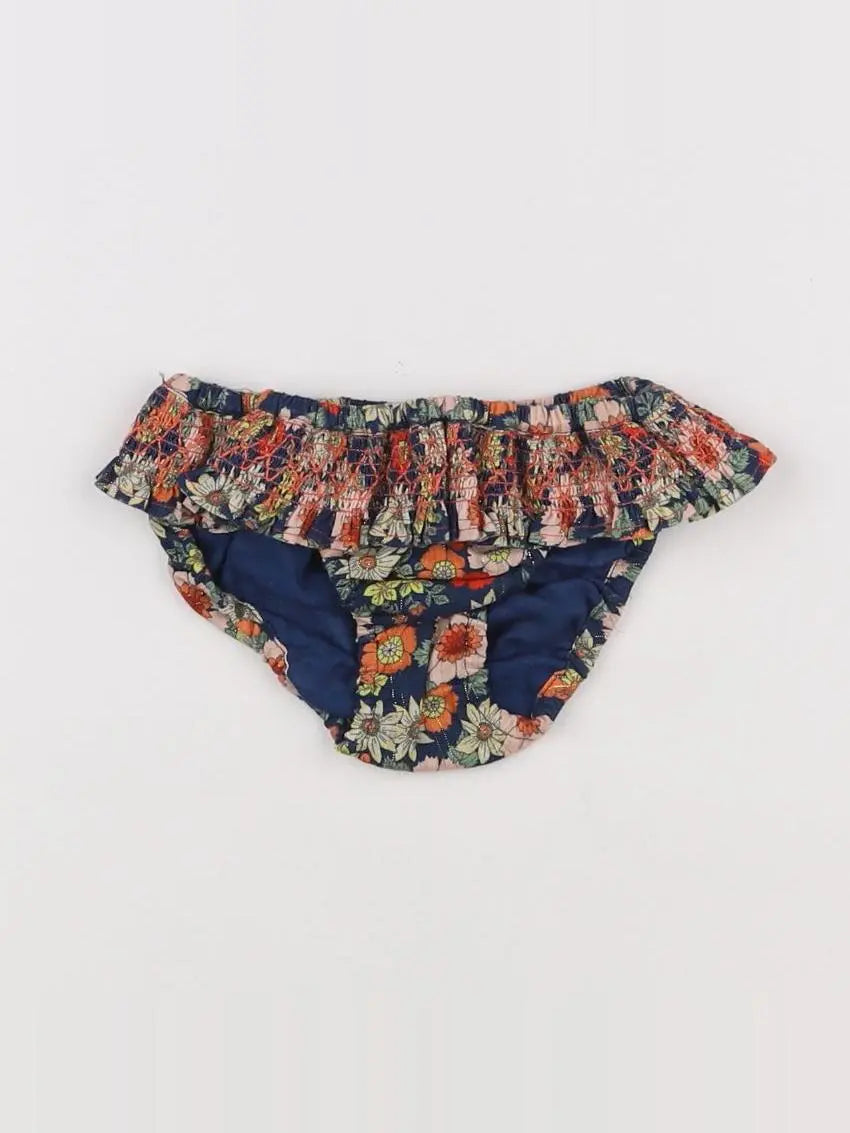 Bonton - maillot de bain multicolore, orange (état neuf) - 6 mois