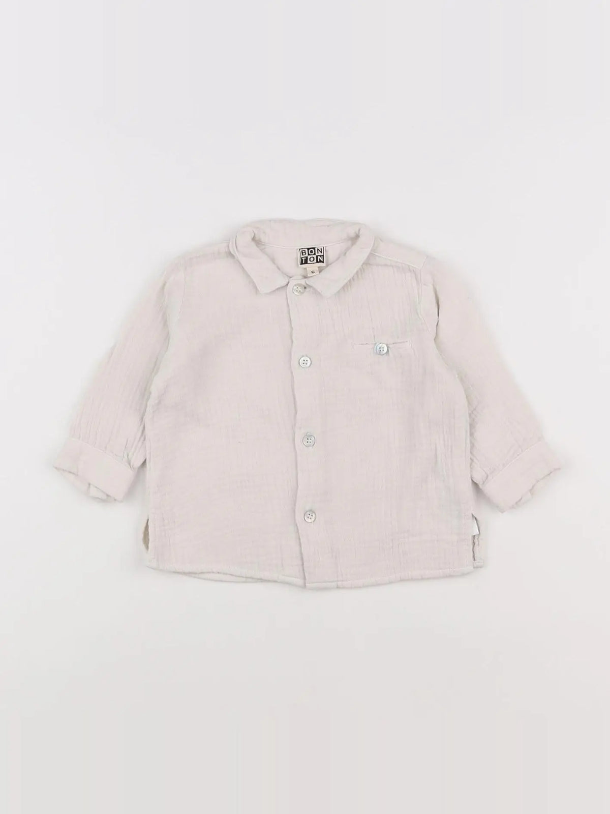 Bonton - chemise beige - 6 mois