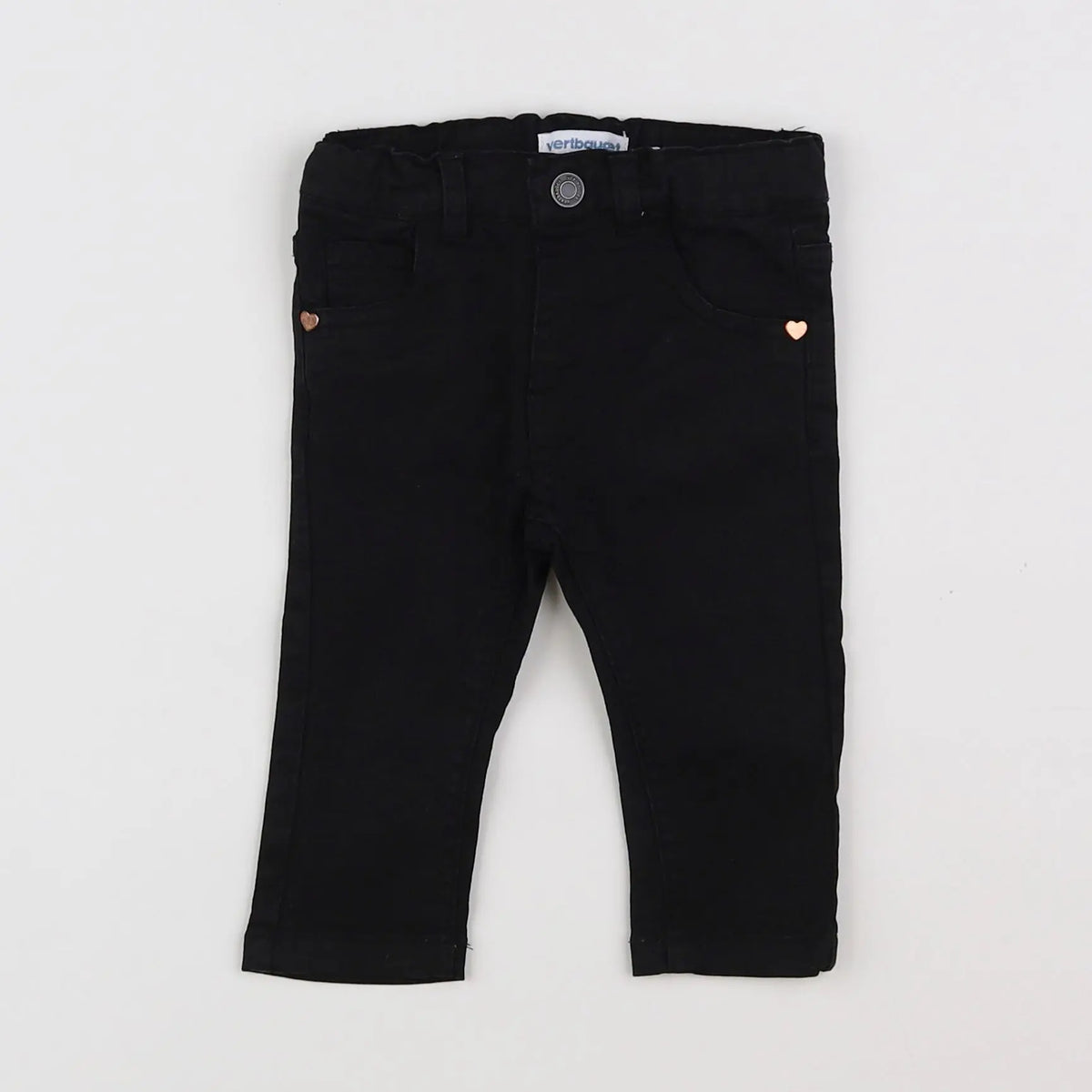 Vertbaudet - pantalon noir - 6 mois