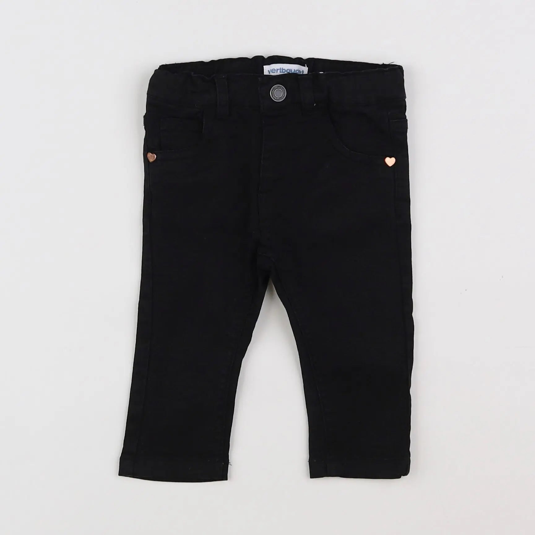 Vertbaudet - pantalon noir - 6 mois