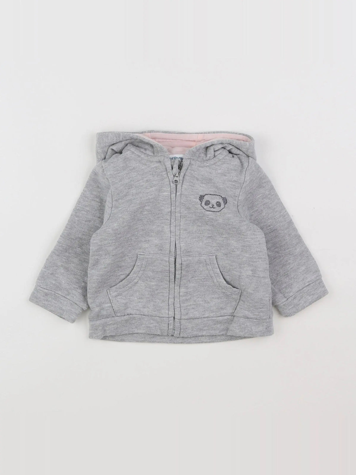 Vertbaudet - sweat argent, gris - 6 mois