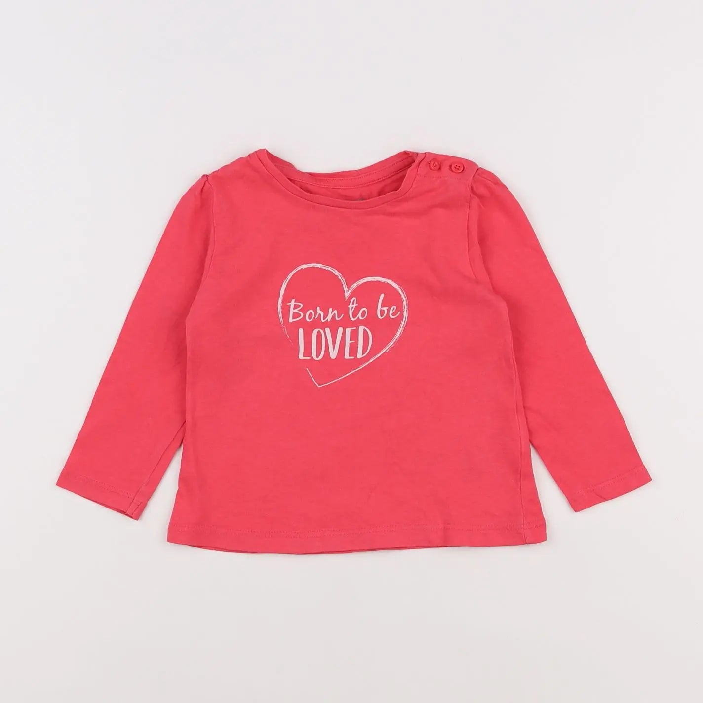 Vertbaudet - tee-shirt rose - 12 mois