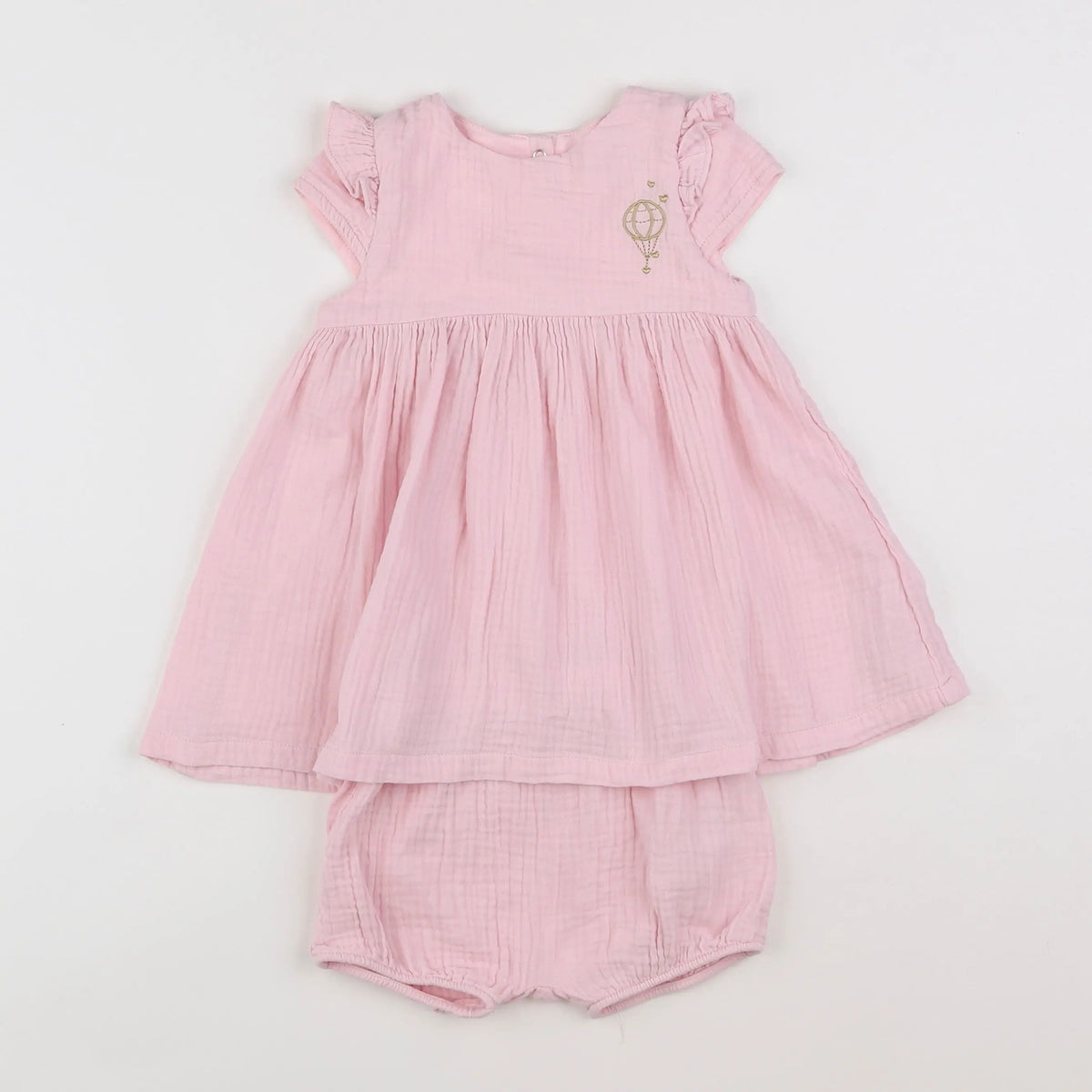 Vertbaudet - robe rose - 12 mois