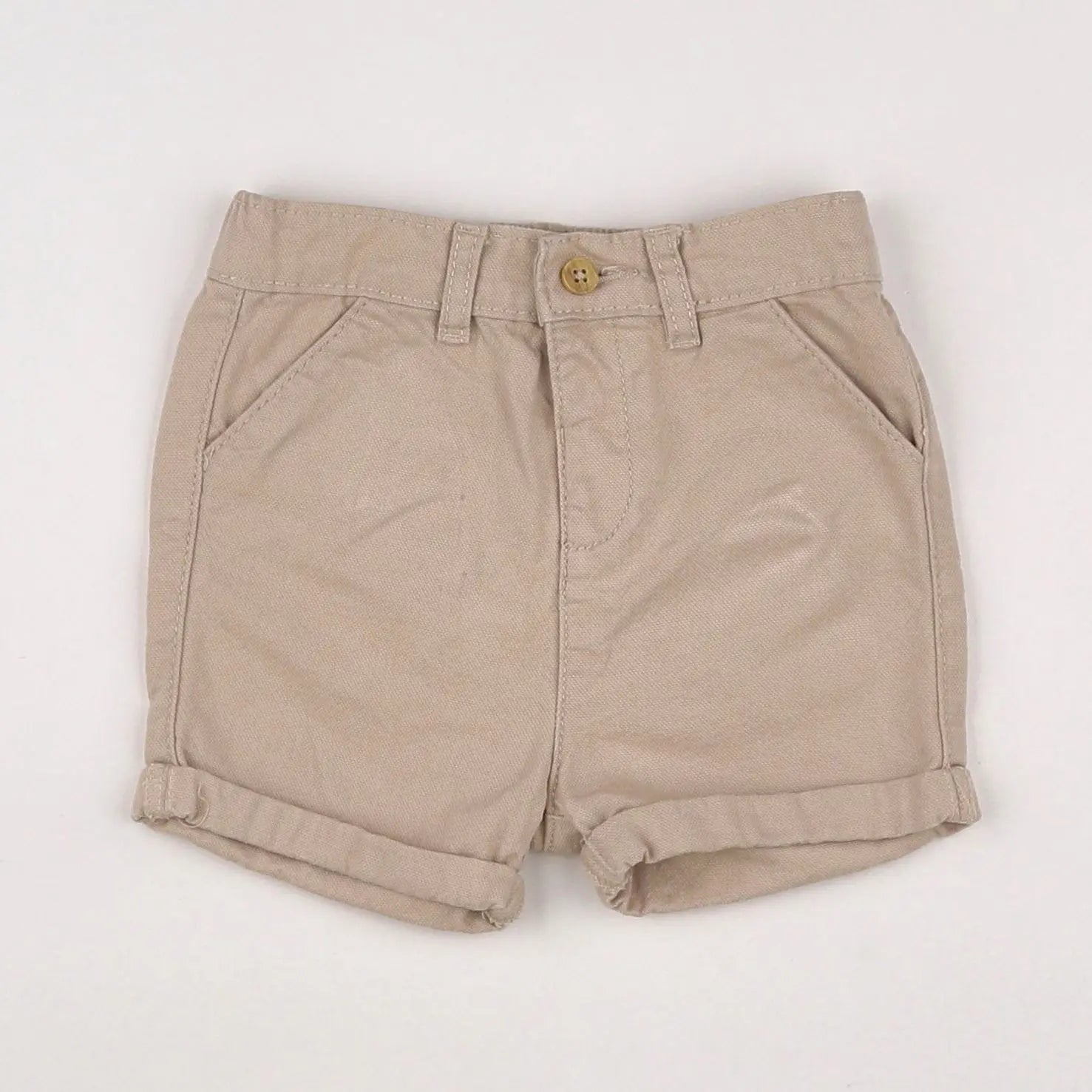 Vertbaudet - short beige - 12 mois