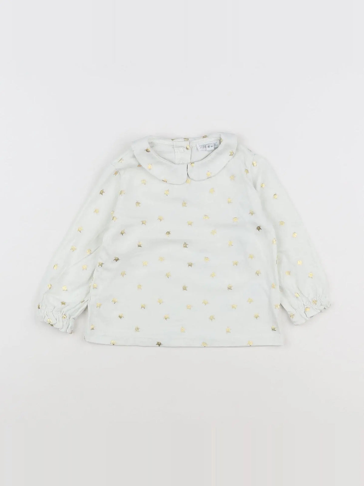Storytelling - tee-shirt blanc, or - 18 mois