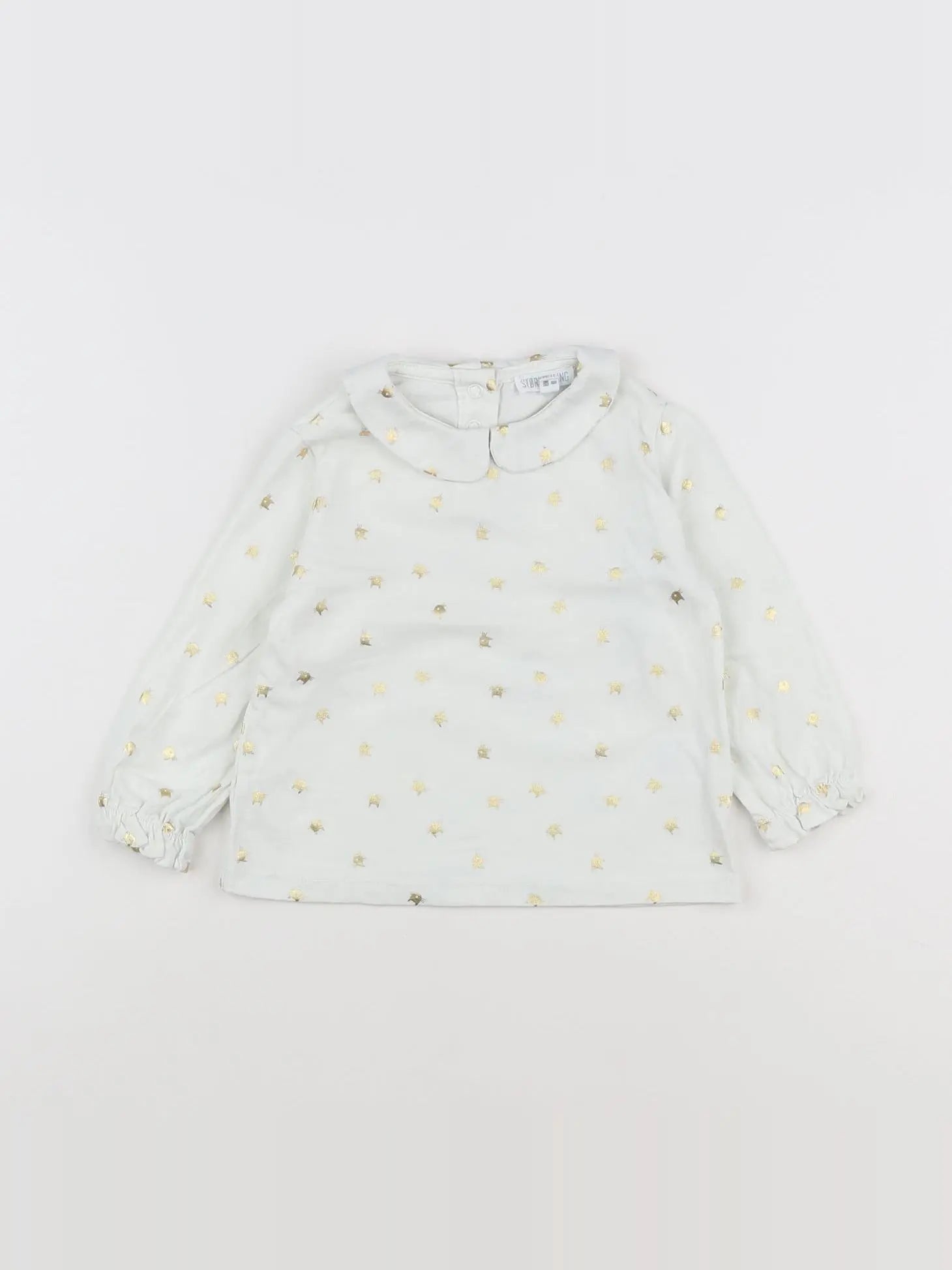 Storytelling - tee-shirt blanc, or - 18 mois