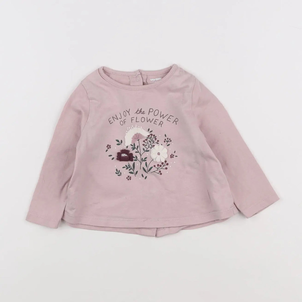 Vertbaudet - tee-shirt rose - 6 mois