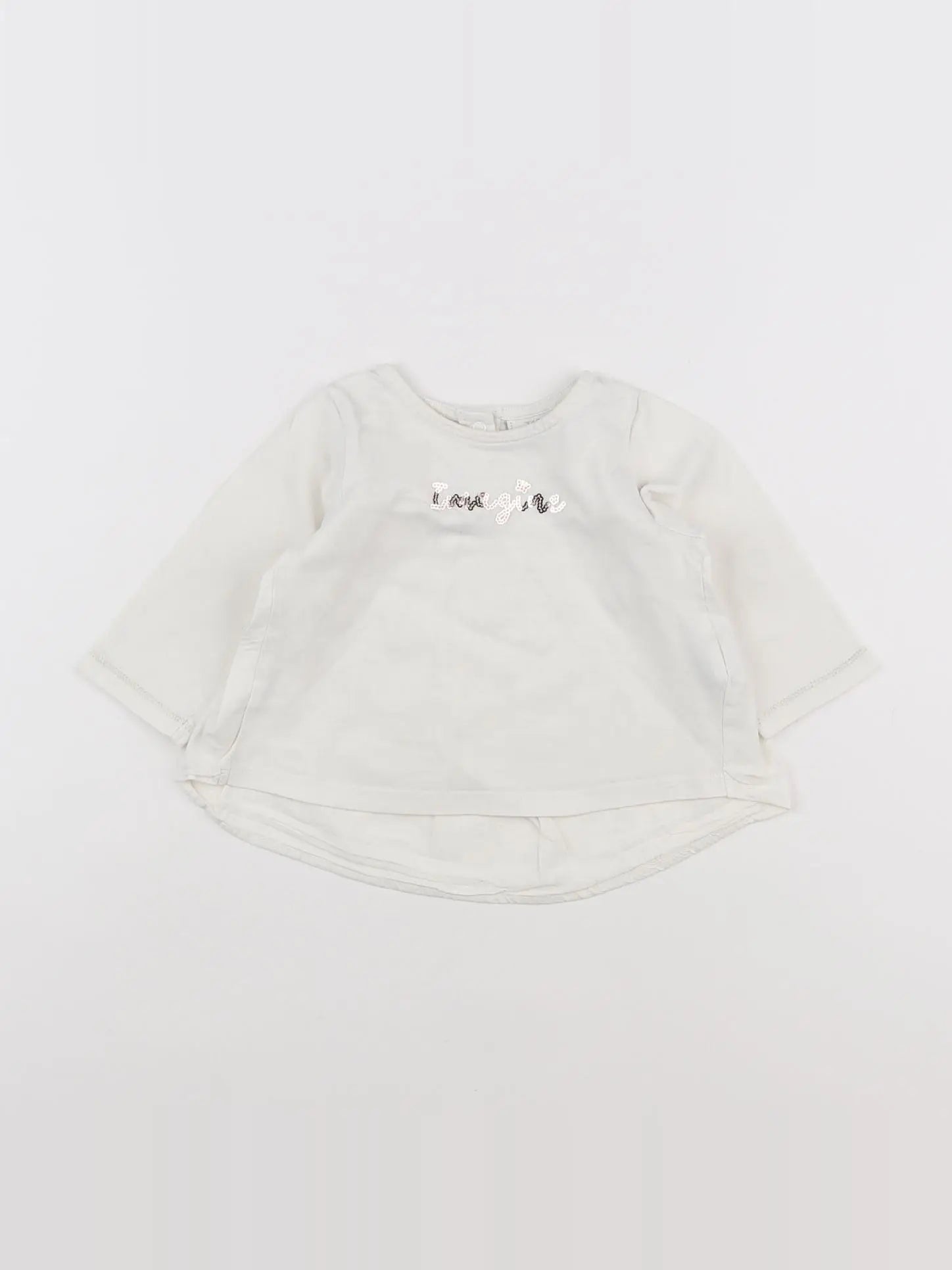 Tape à l'oeil - tee-shirt blanc, or - 9 mois