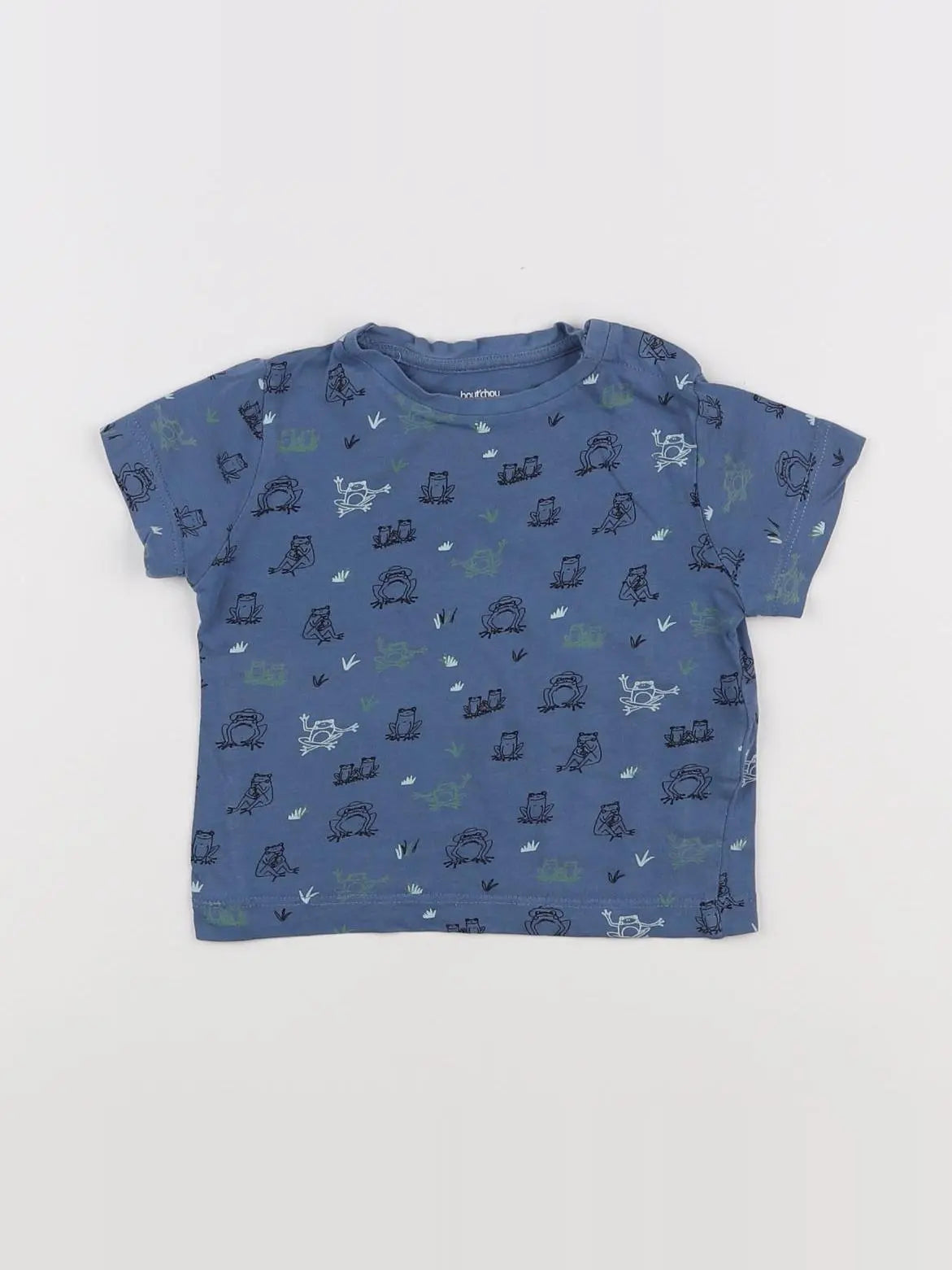 Boutchou - tee-shirt bleu, multicolore - 9 mois