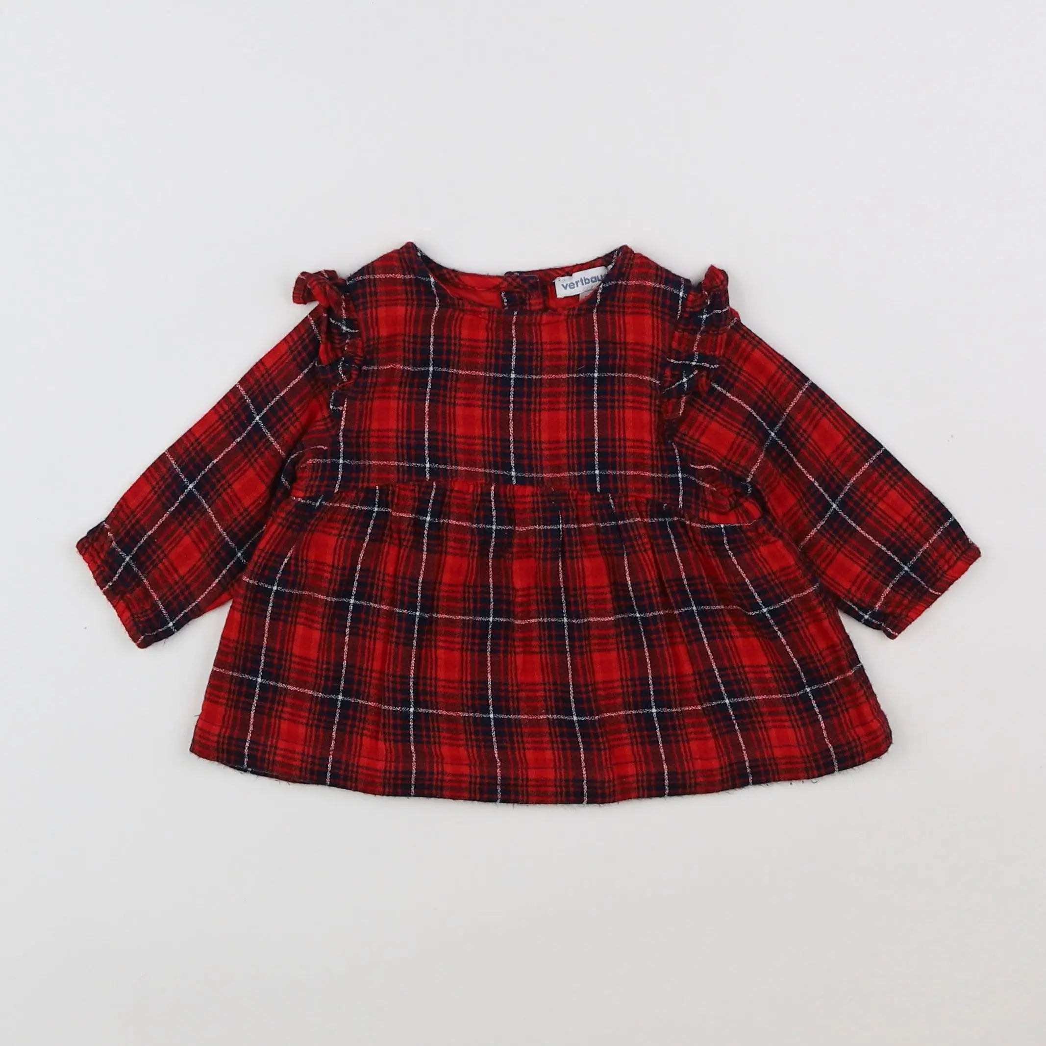 Vertbaudet - tee-shirt rouge - 3 mois