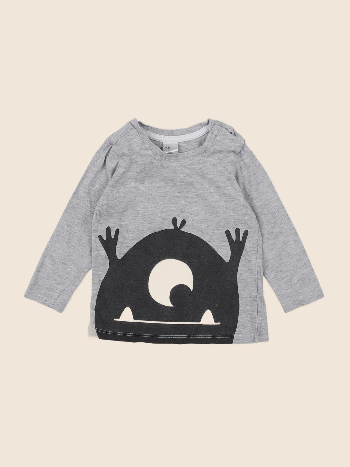 H&M - tee-shirt gris - 6/9 mois
