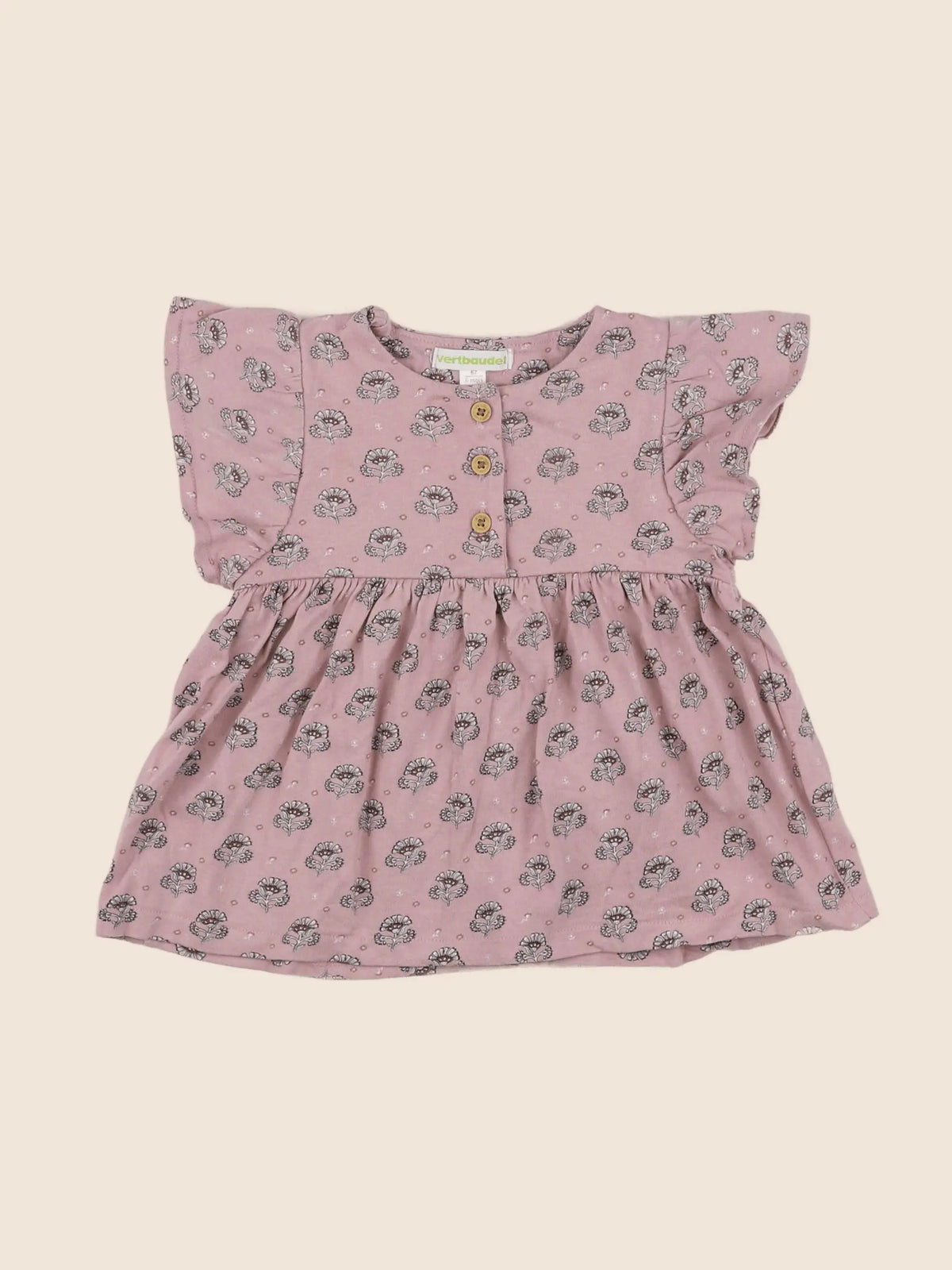 Vertbaudet - robe rose - 6 mois