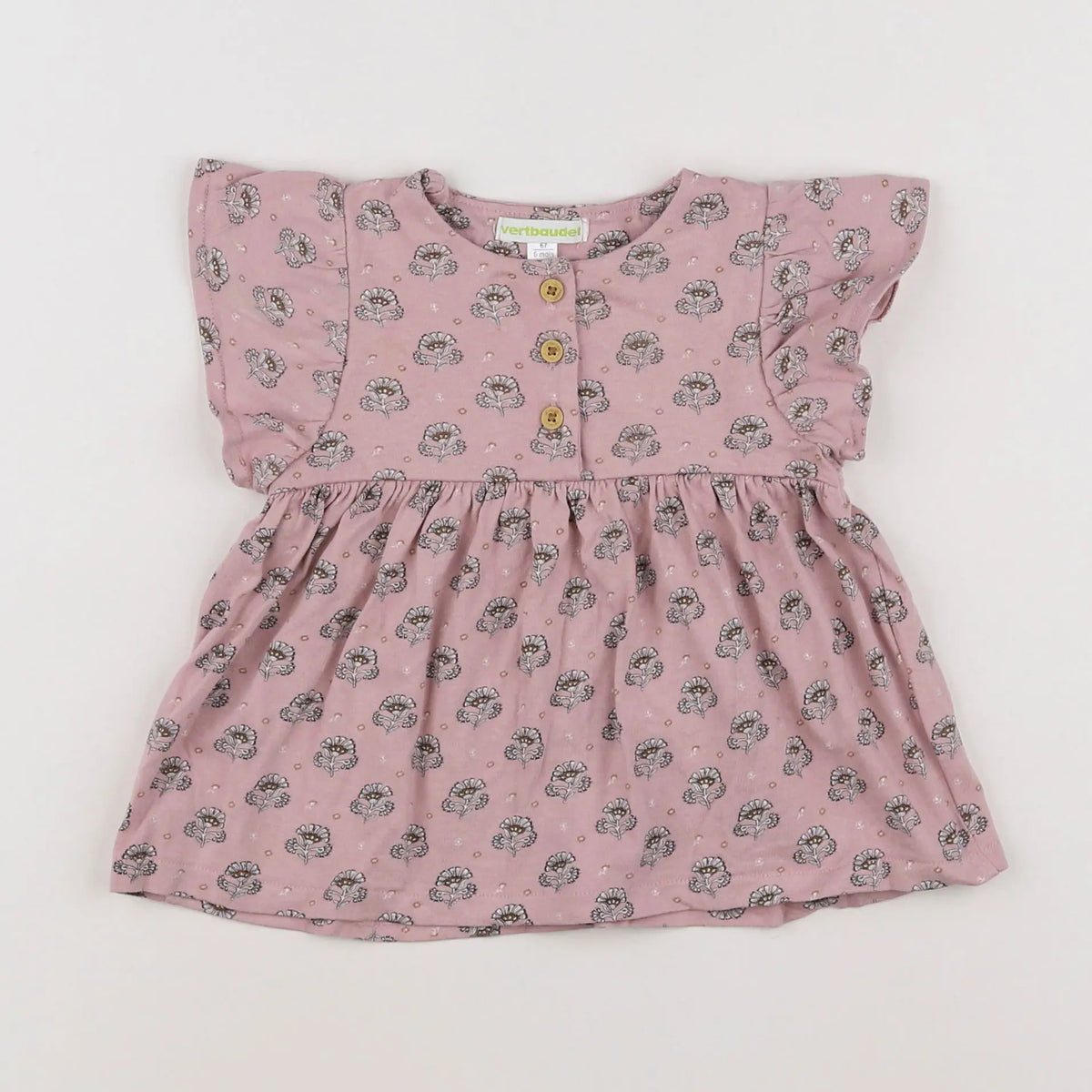 Vertbaudet - robe rose - 6 mois