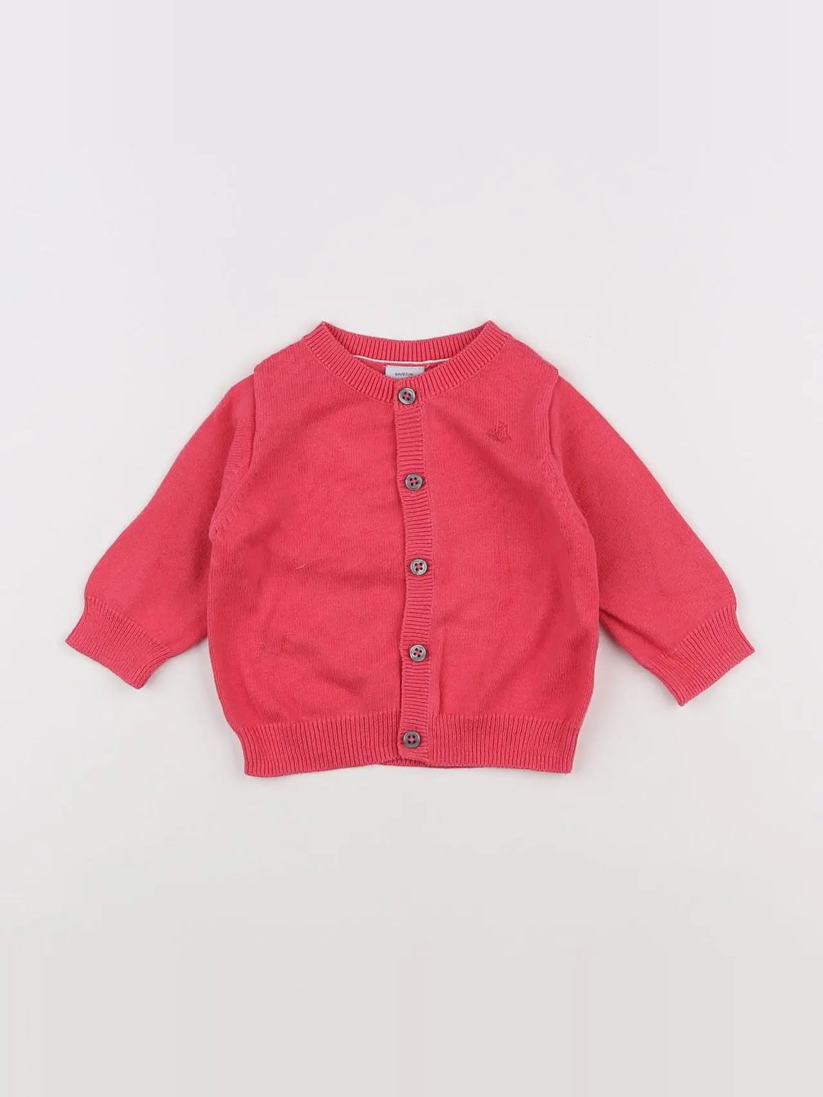 Petit Bateau - gilet rose - 6 mois
