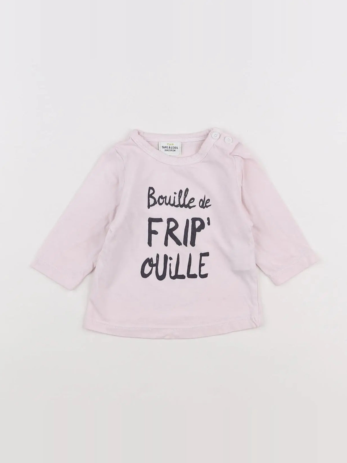 Tape à l'oeil - tee-shirt rose - 3 mois