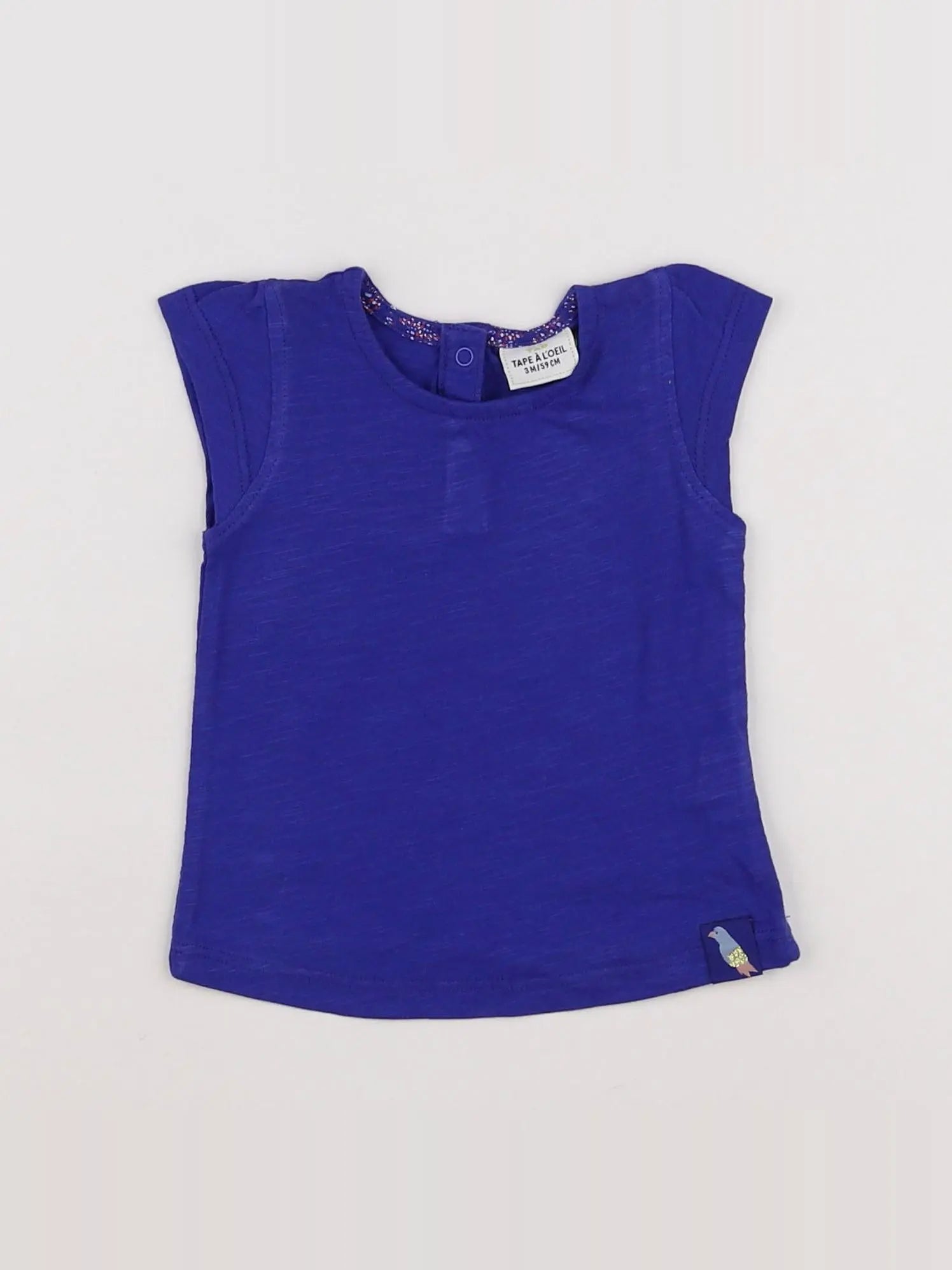 Tape à l'oeil - tee-shirt bleu - 3 mois
