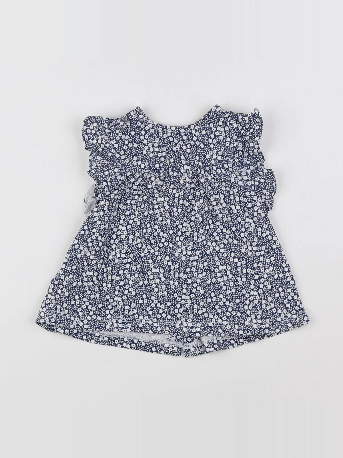Vertbaudet - tee-shirt blanc, bleu - 3 mois