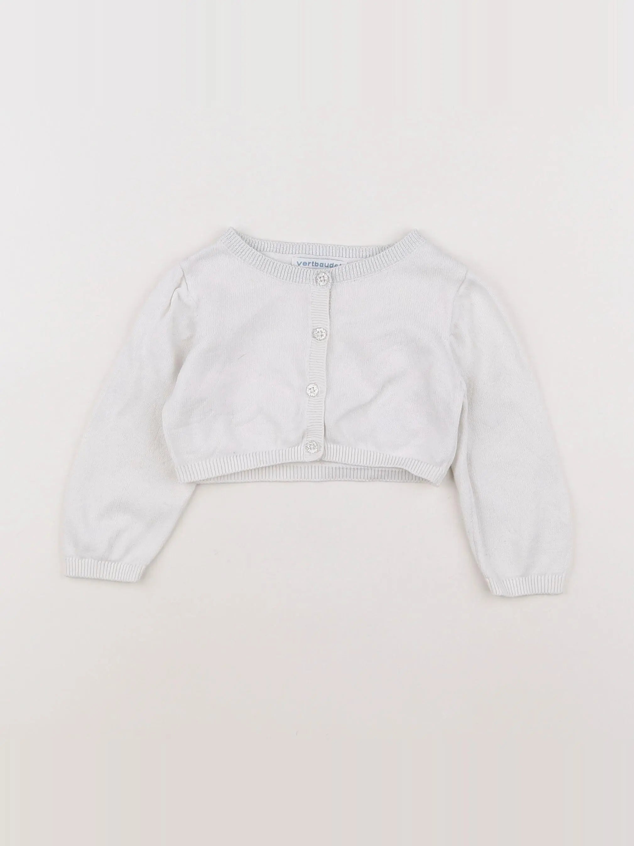 Vertbaudet - gilet blanc - 18 mois
