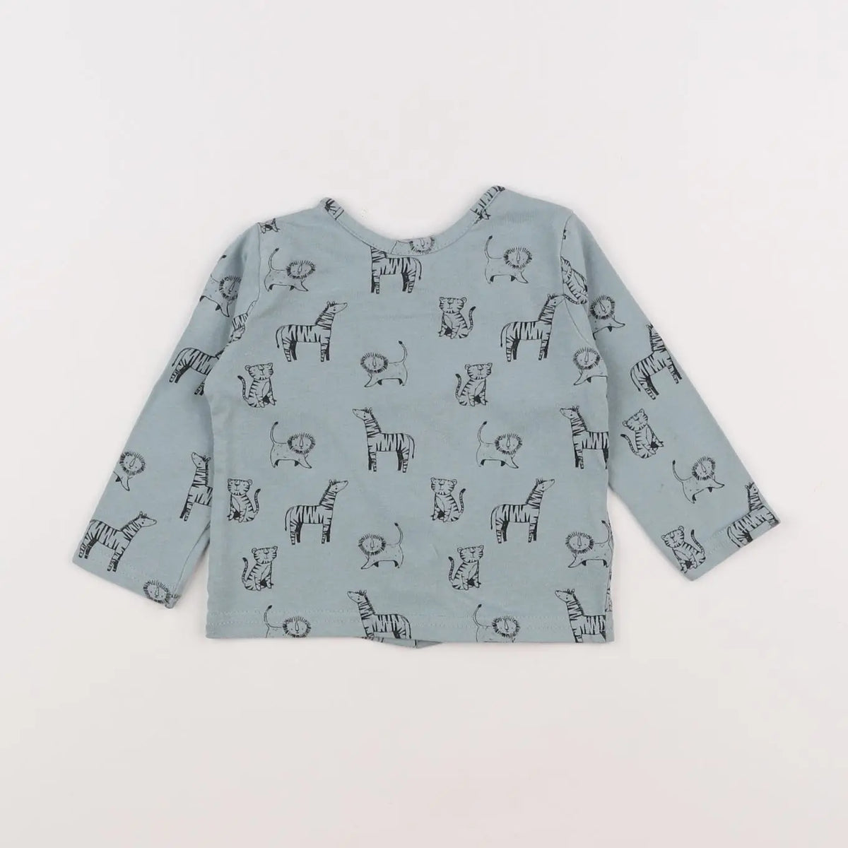 Vertbaudet - tee-shirt bleu, noir - 6 mois