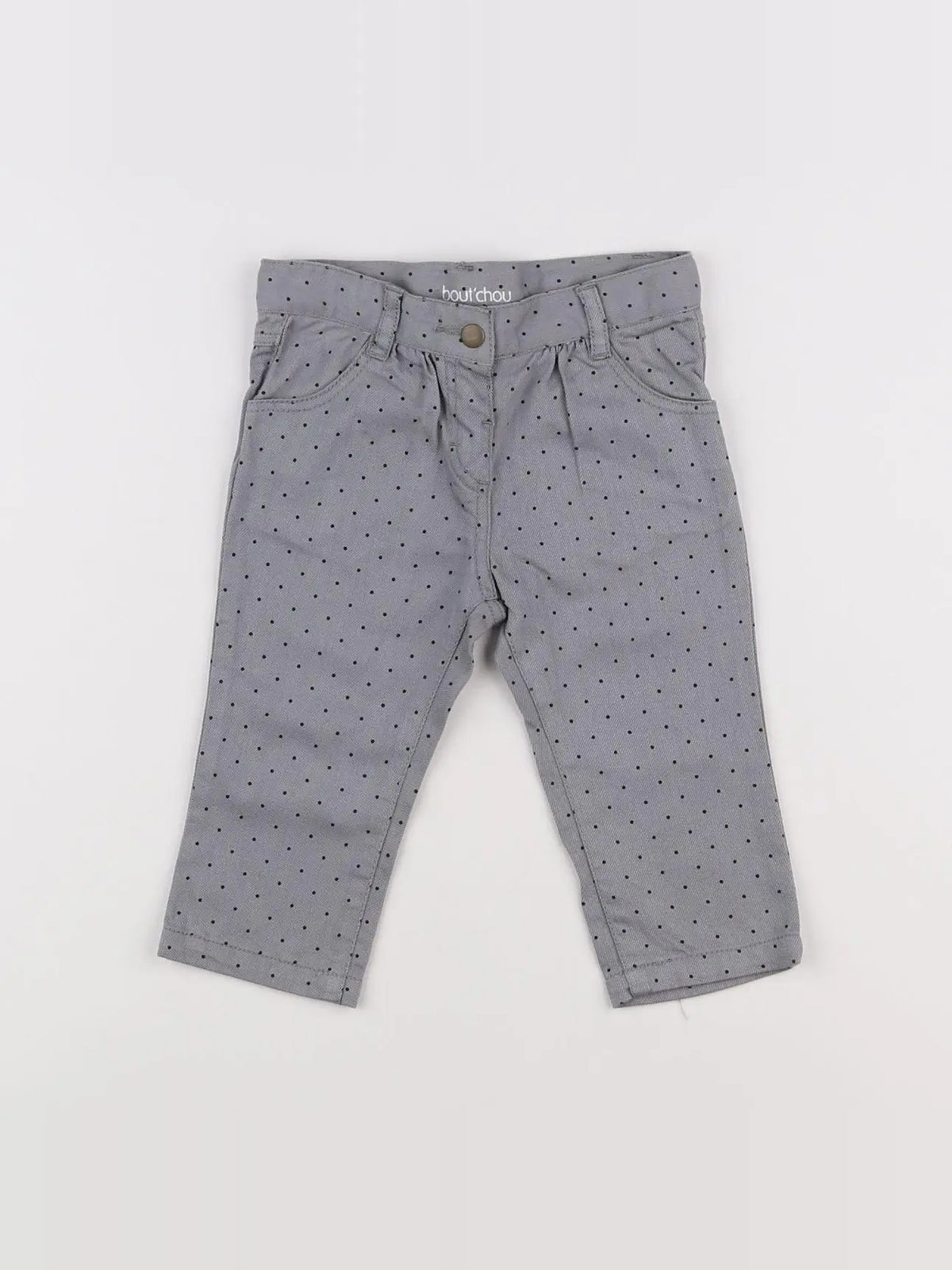 Boutchou - pantalon gris, noir - 6 mois