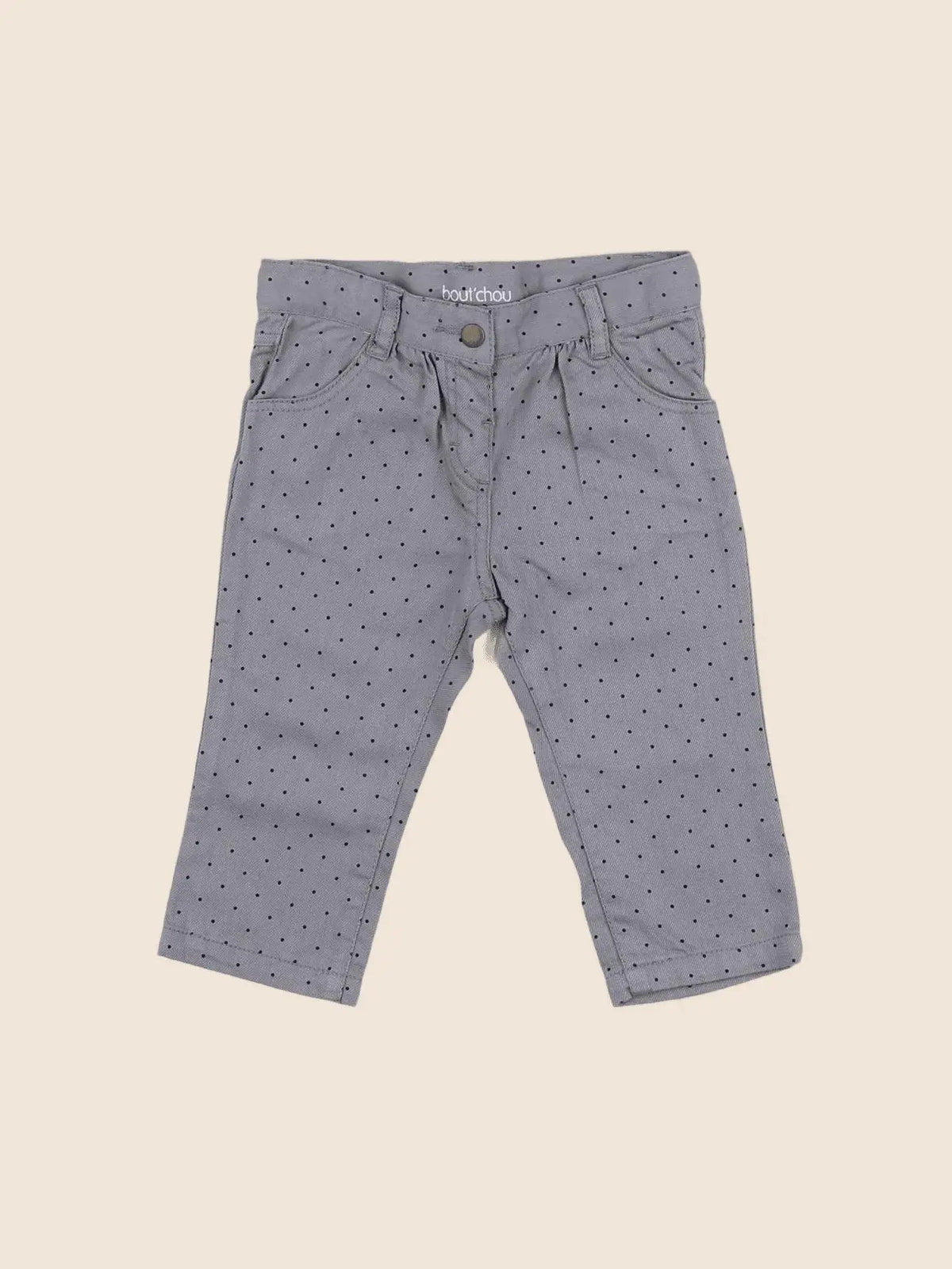 Boutchou - pantalon gris, noir - 6 mois