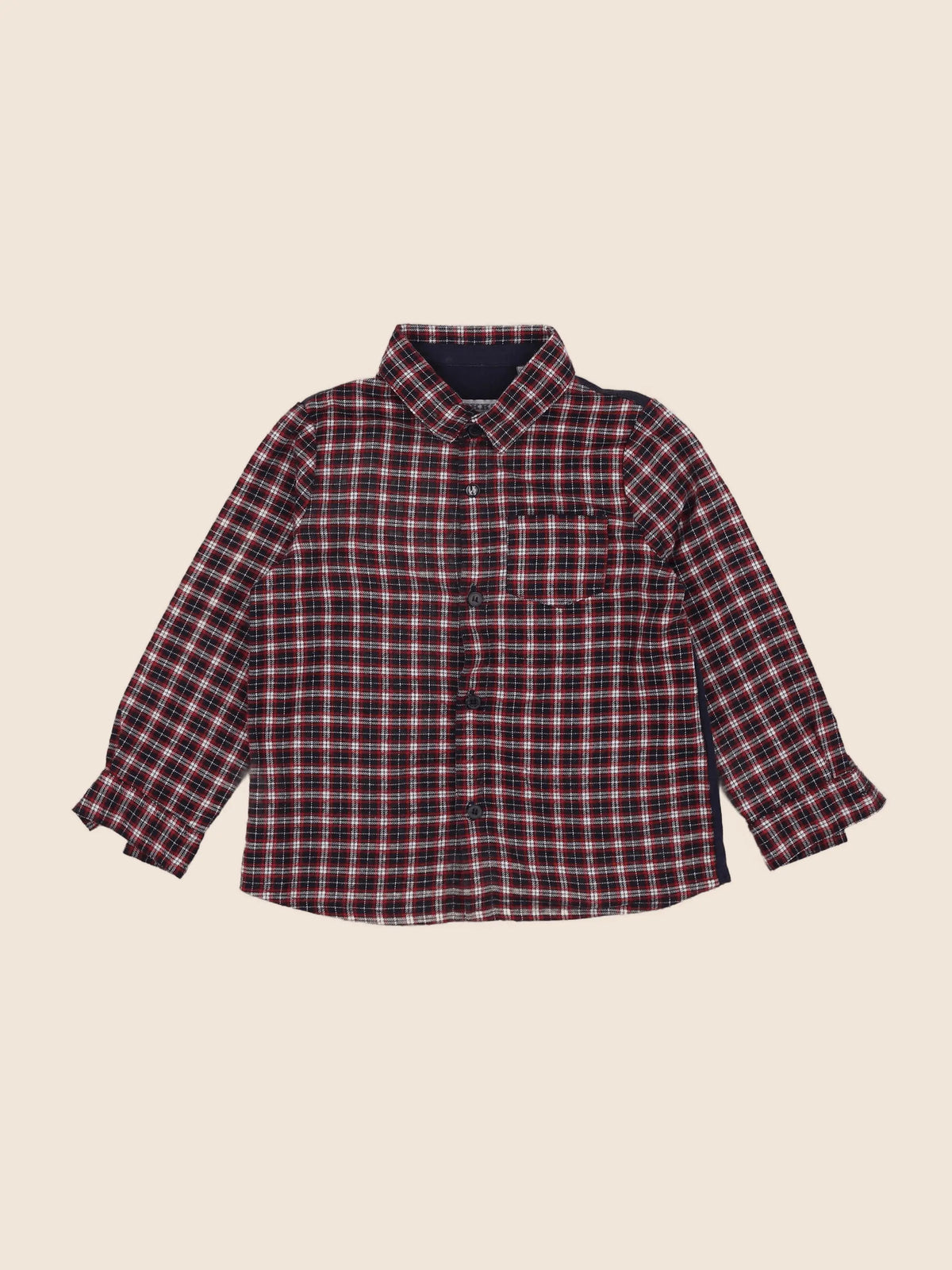 IKKS - chemise rouge, bleu - 2 ans