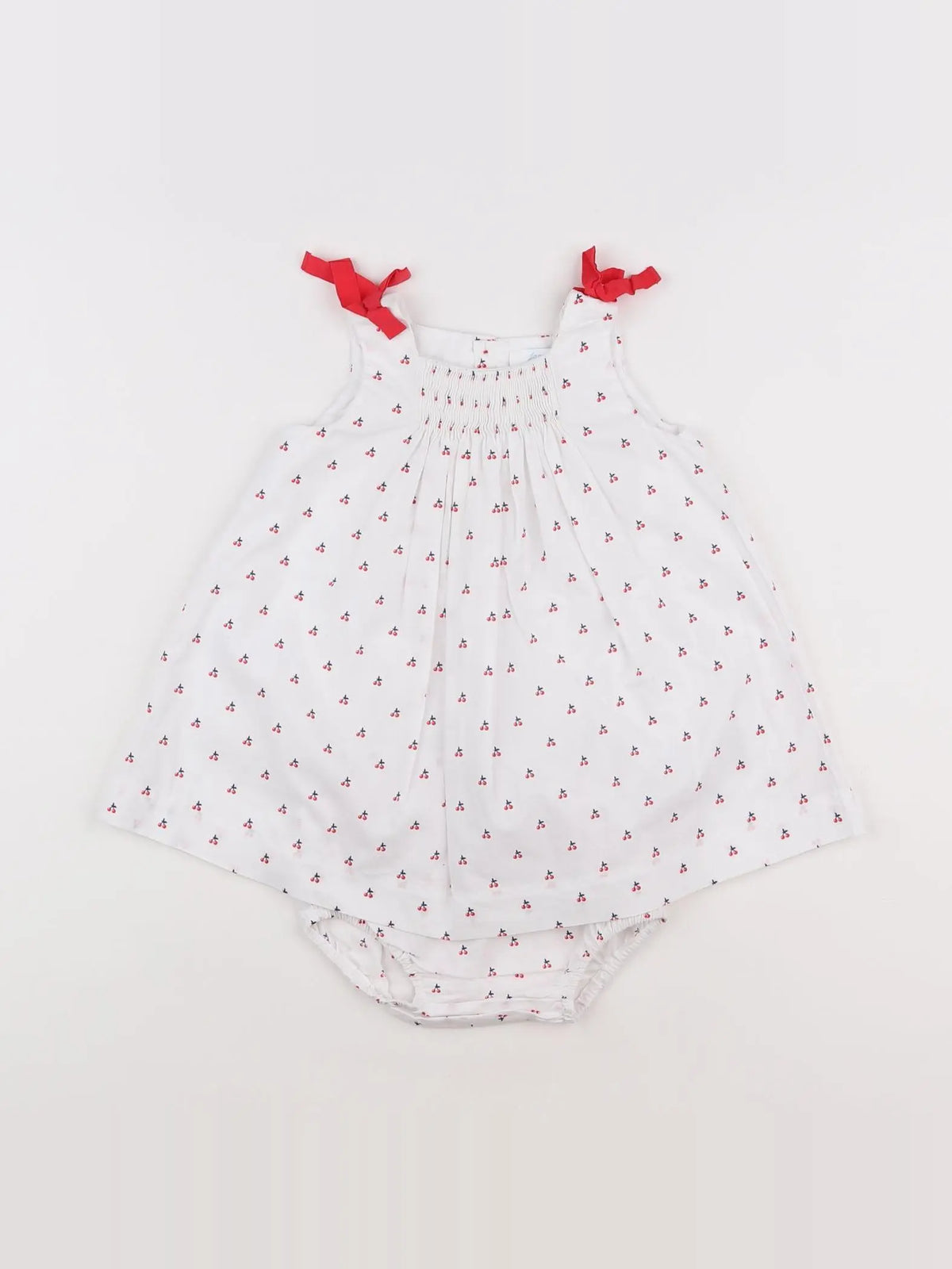 Jacadi - robe rouge, blanc - 6 mois