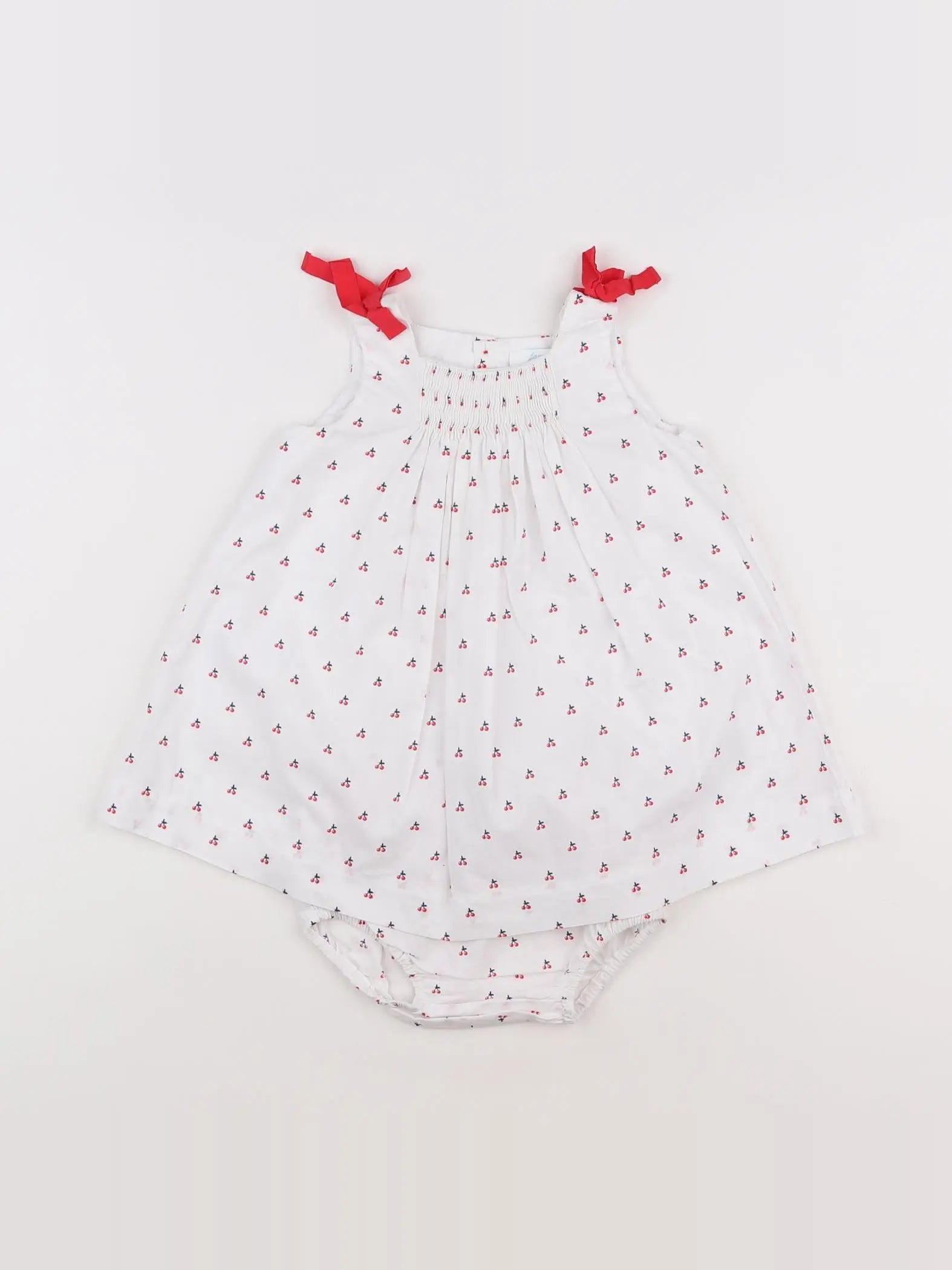 Jacadi - robe rouge, blanc - 6 mois