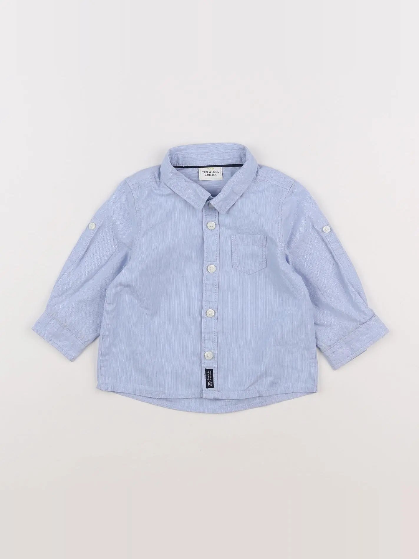 Tape à l'oeil - chemise bleu - 6 mois