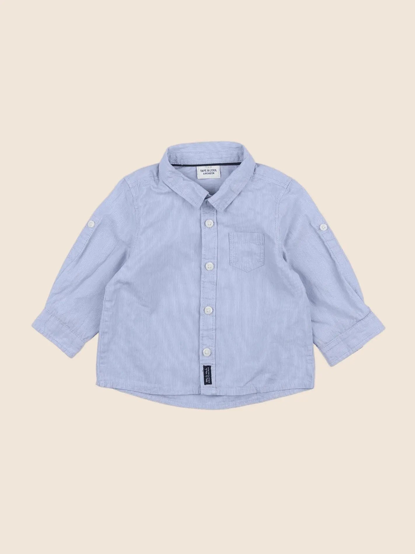 Tape à l'oeil - chemise bleu - 6 mois