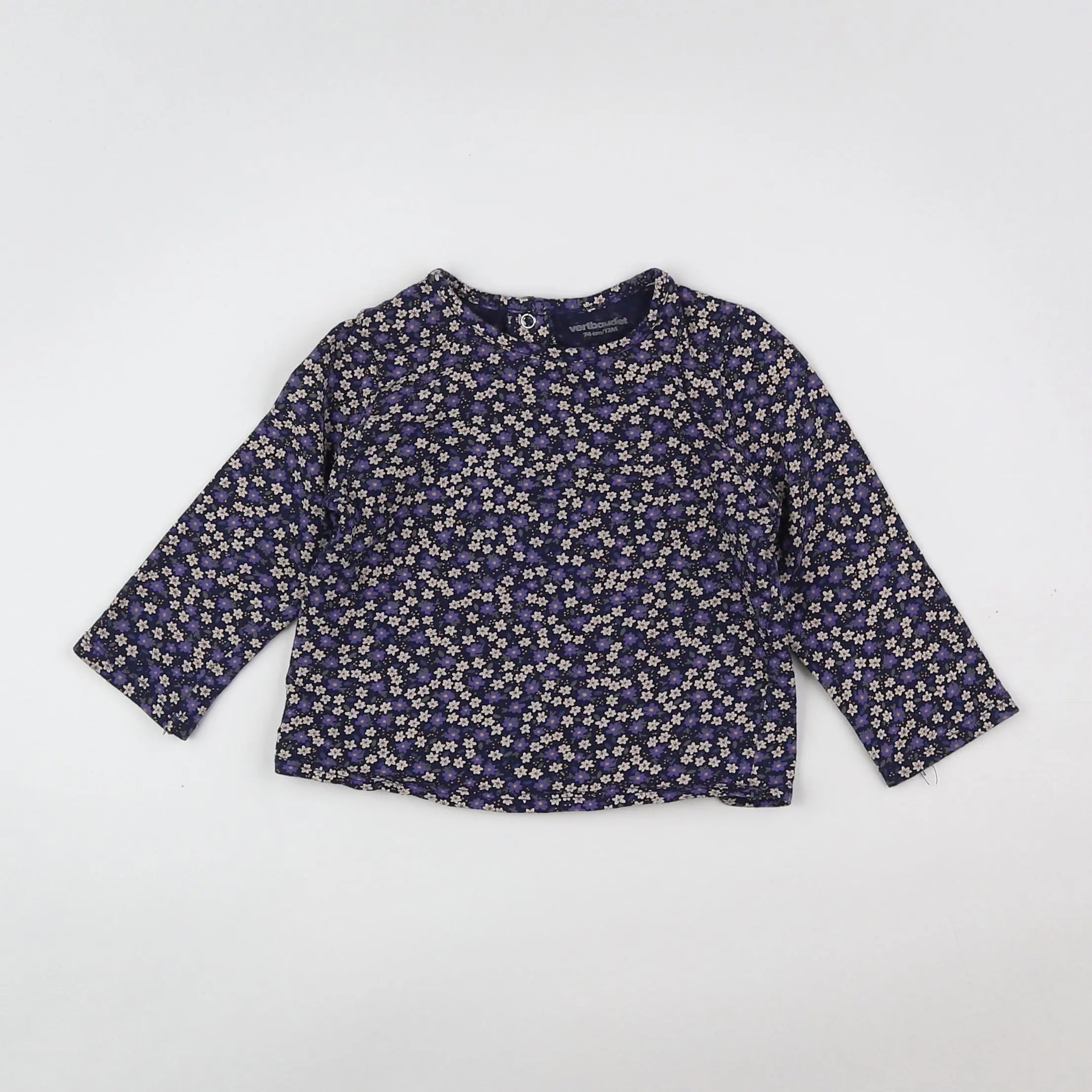 Vertbaudet - tee-shirt violet - 12 mois