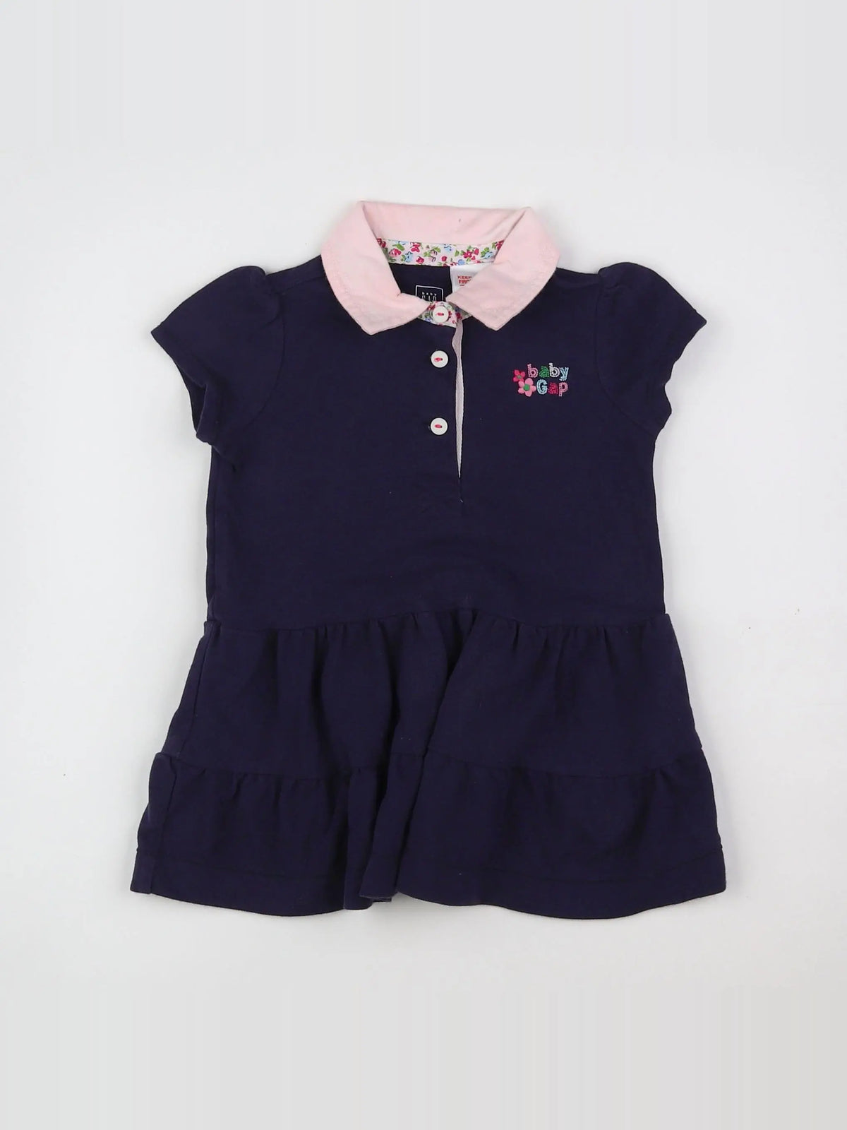 GAP - robe imprimé au dos bleu - 6/12 mois