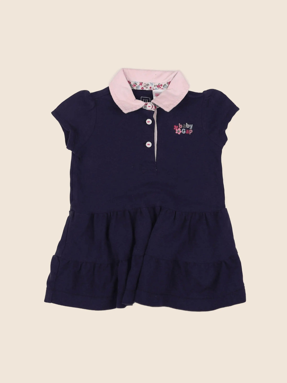 GAP - robe imprimé au dos bleu - 6/12 mois