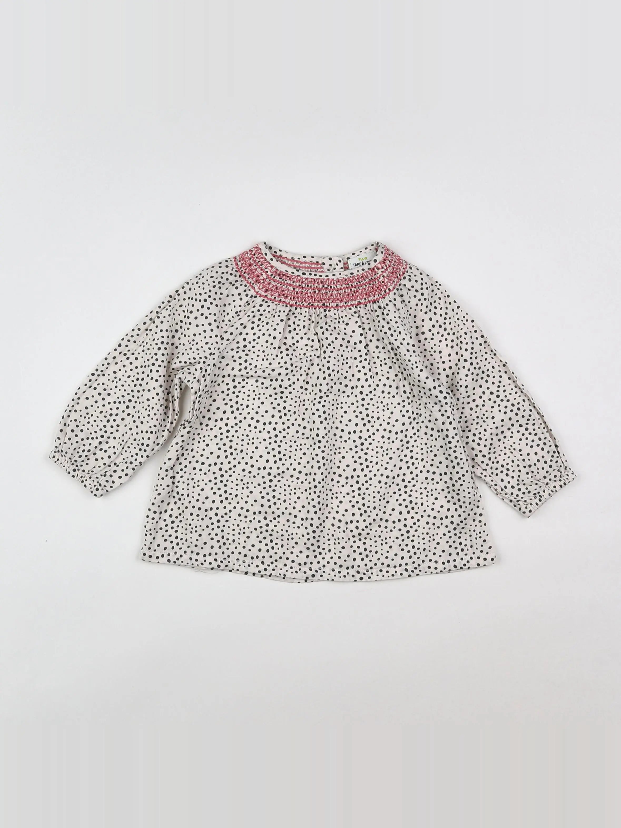 Tape à l'oeil - blouse blanc, noir - 6 mois